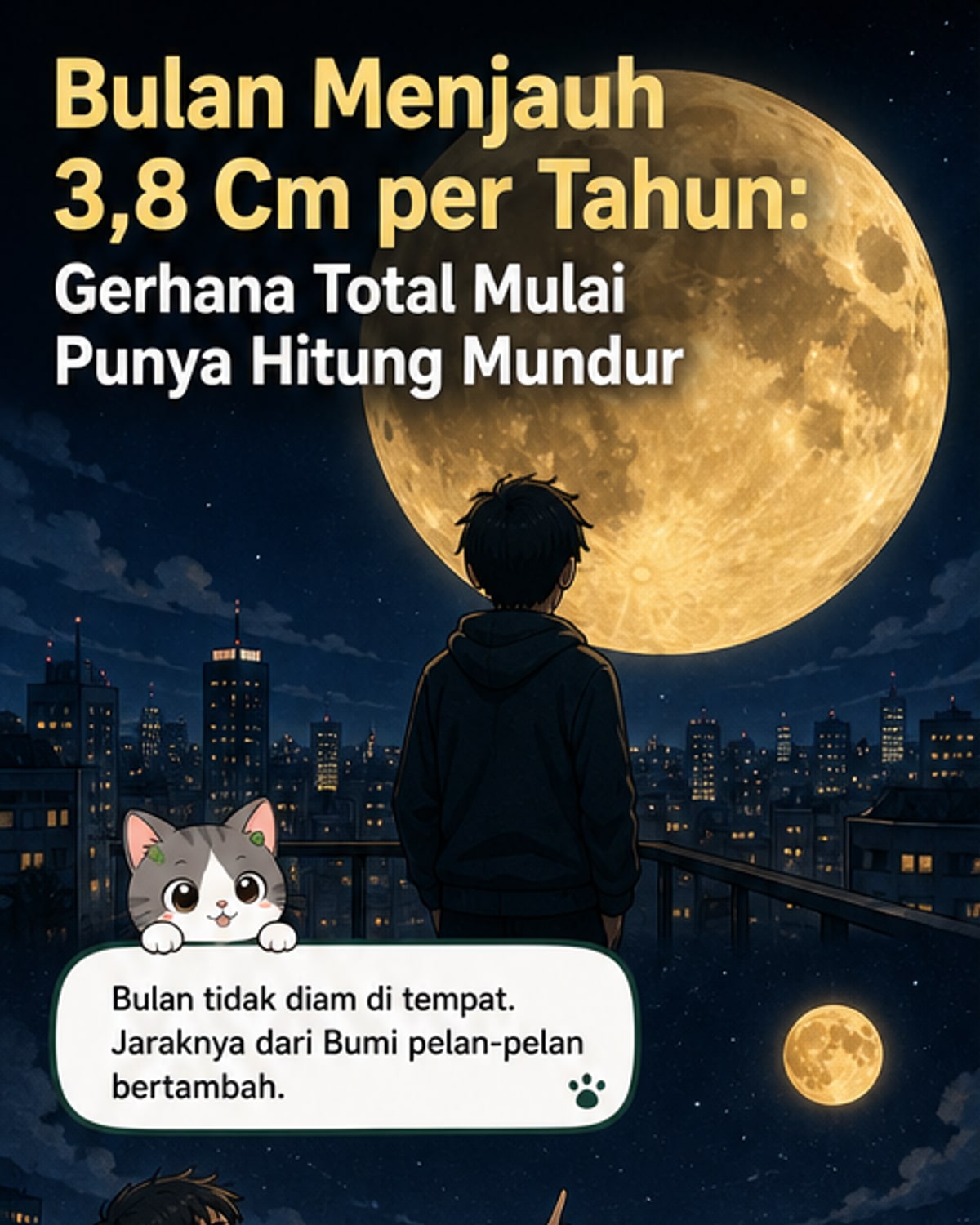Bulan Perlahan Menjauh dari Bumi