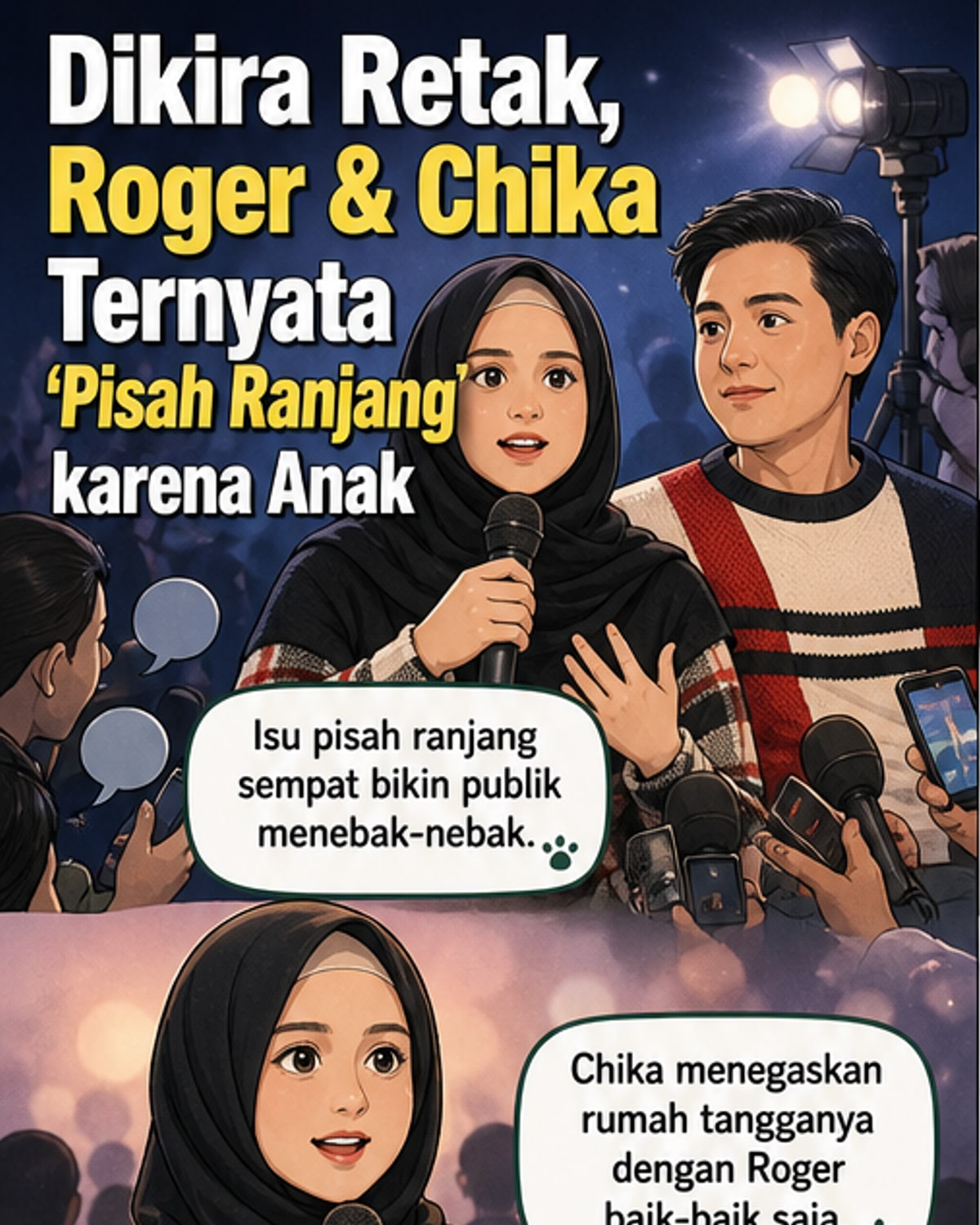 Roger dan Cut Buka Suara Isu Pisah Ranjang