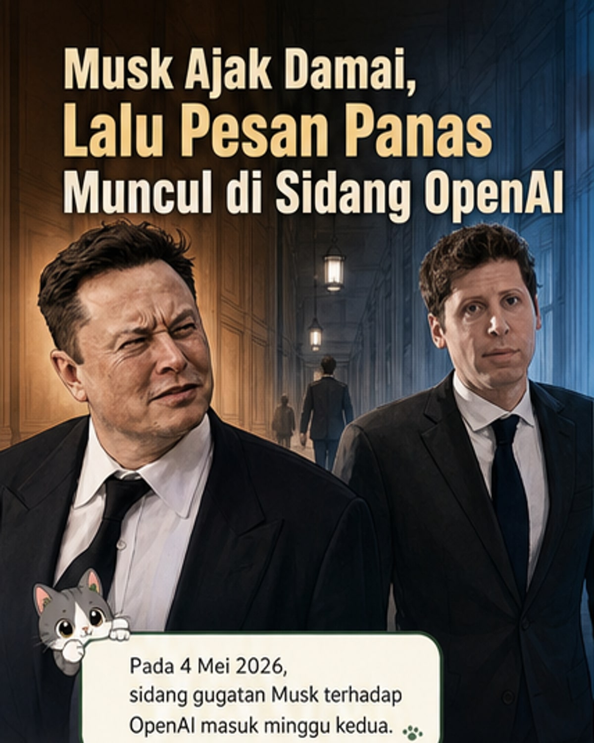 Musk Ajak Damai Sebelum Sidang Gugatan OpenAI
