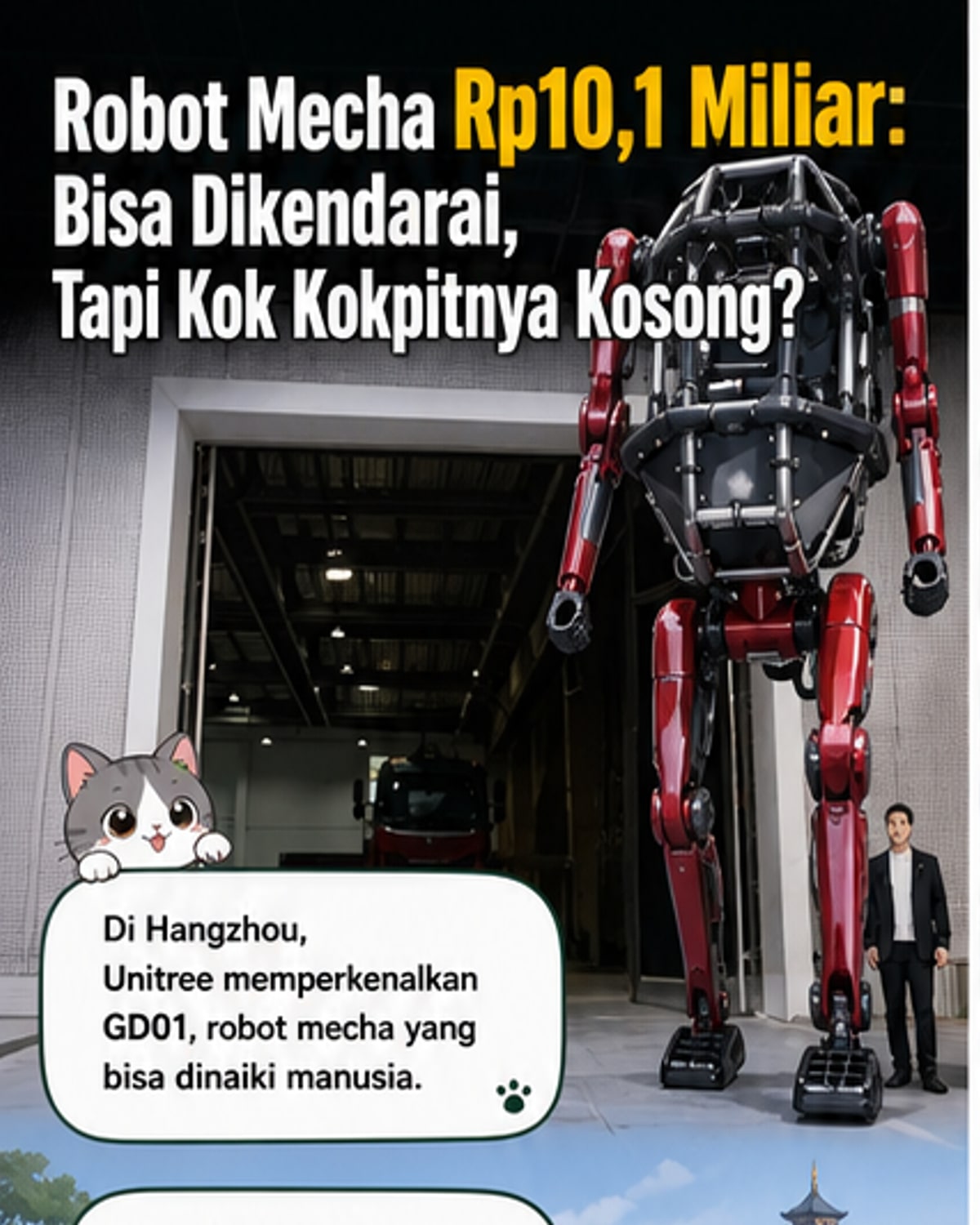 Robot Mecha Raksasa Bisa Dikendarai Manusia