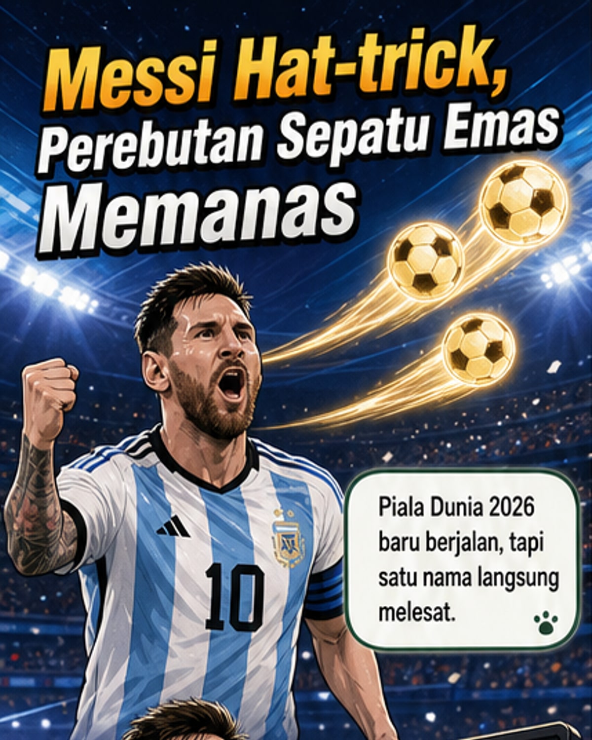 Messi Puncaki Klasemen Sepatu Emas