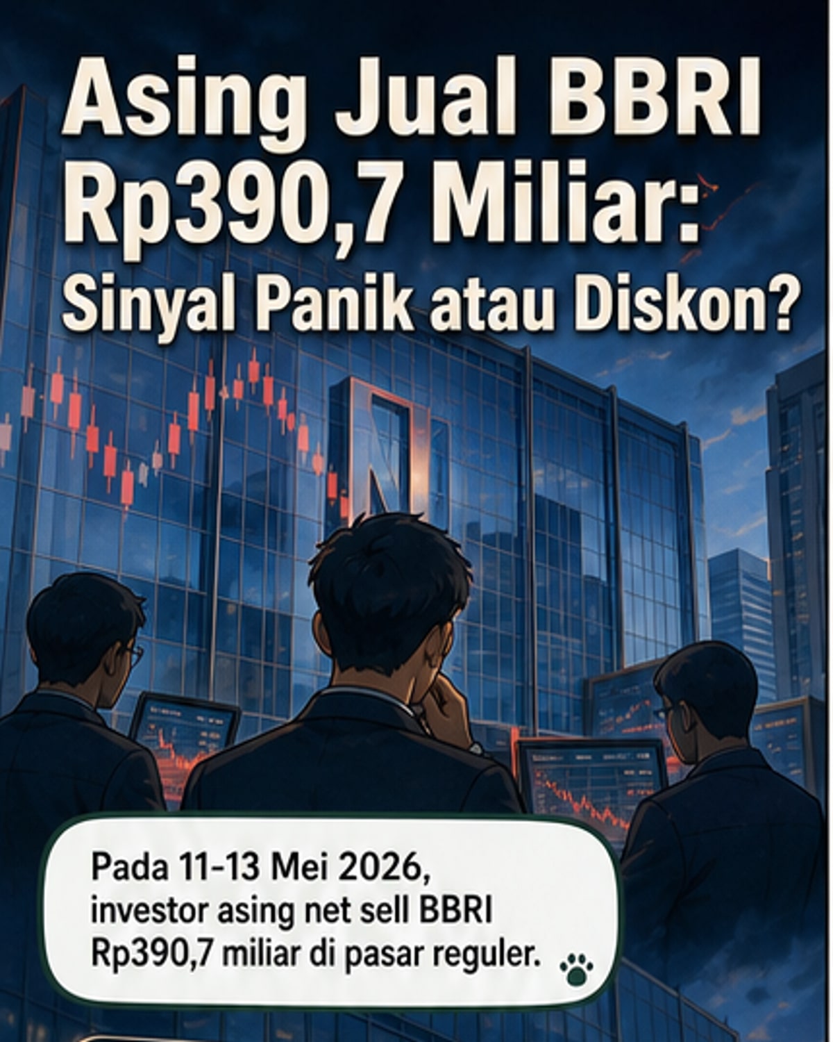 Aksi jual asing tekan saham BBRI
