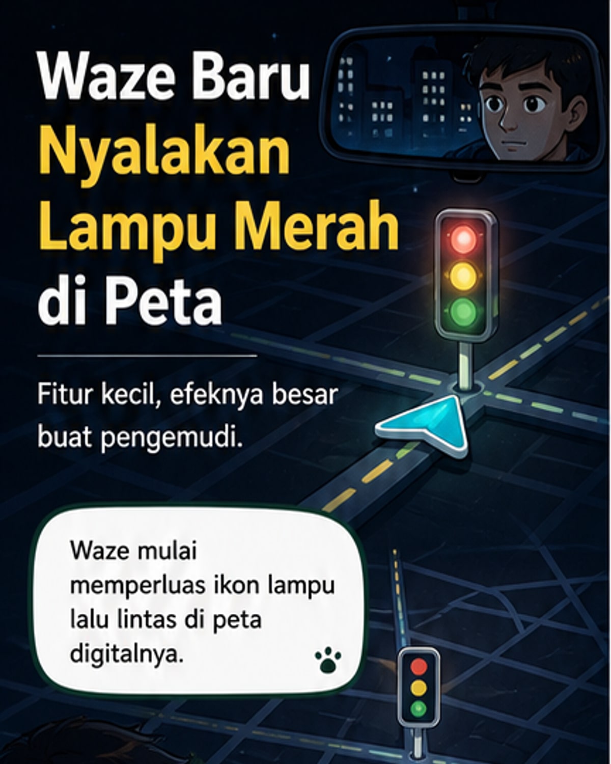 Waze Rilis Fitur Lampu Lalu Lintas