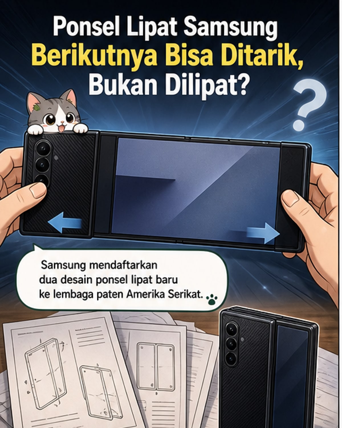Samsung Patenkan Ponsel Layar Geser