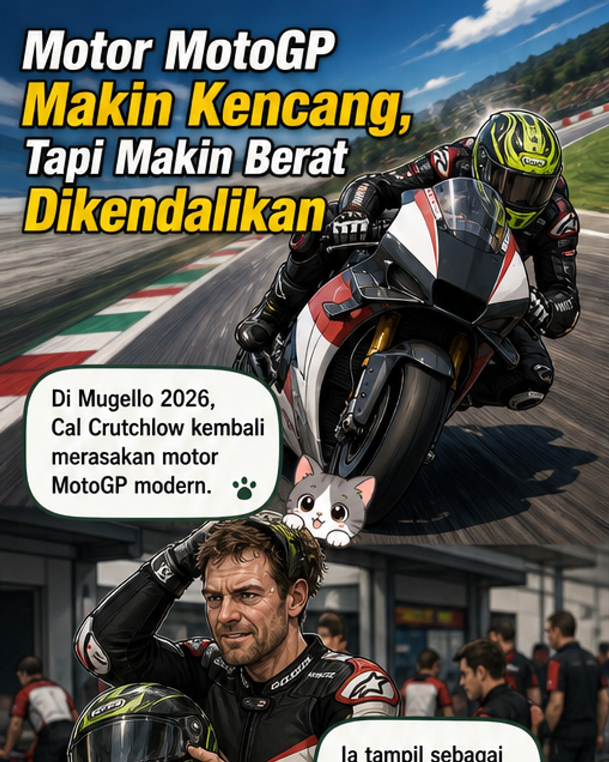Motor MotoGP Kini Lebih Berat Dikendalikan