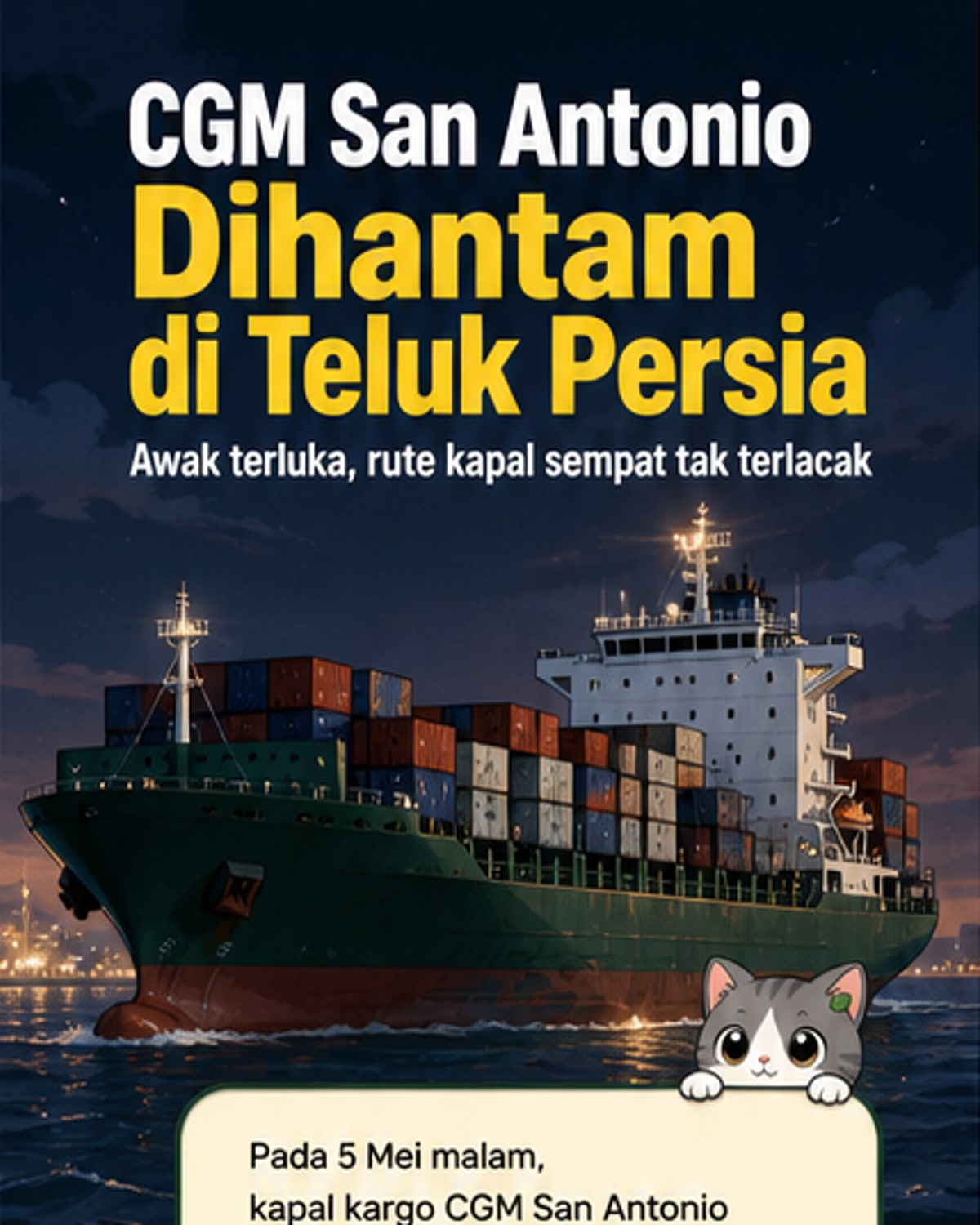 Kapal Kargo Prancis Diserang di Selat Hormuz