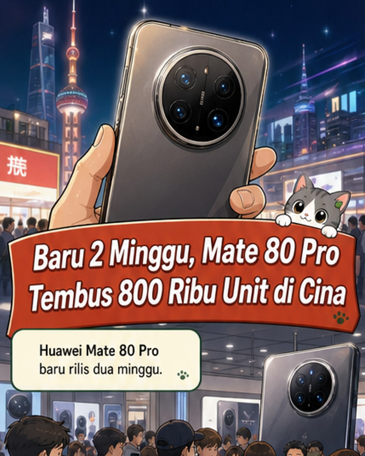 Huawei Mate 80 Pro Laku 800 Ribu Unit