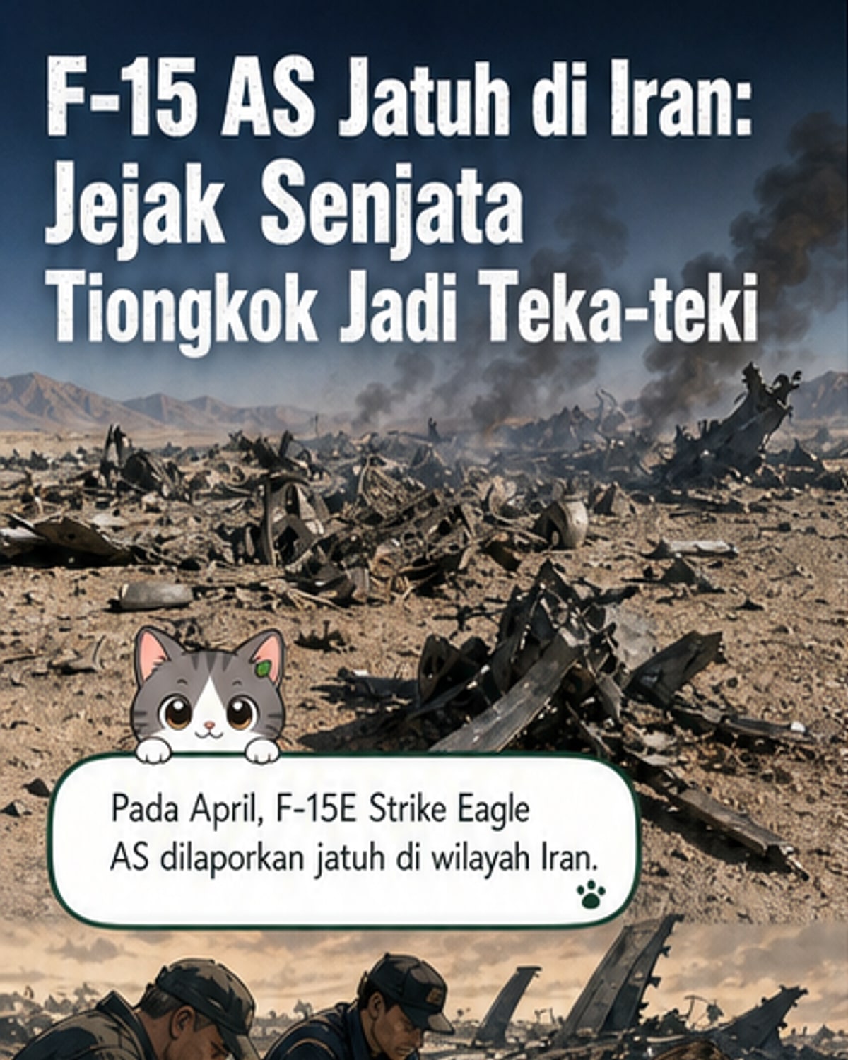 F-15 AS Ditembak Jatuh, Dugaan Senjata Tiongkok di Iran