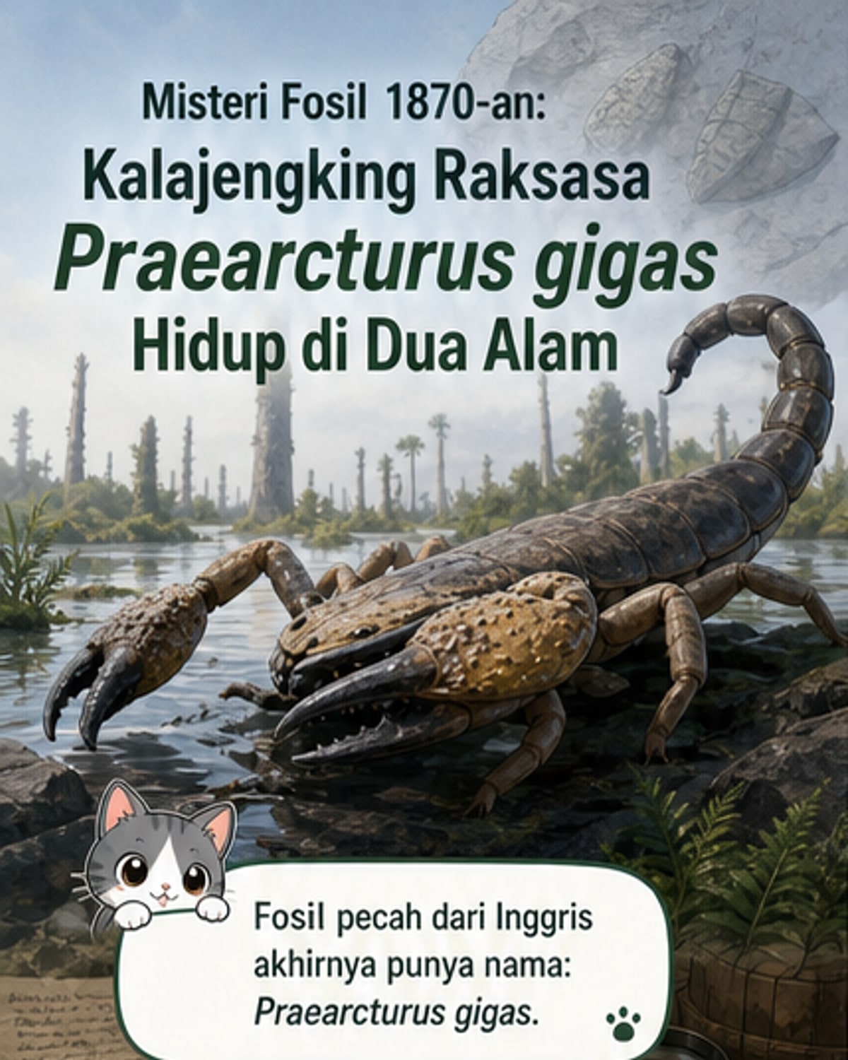 Kalajengking raksasa hidup di darat dan air