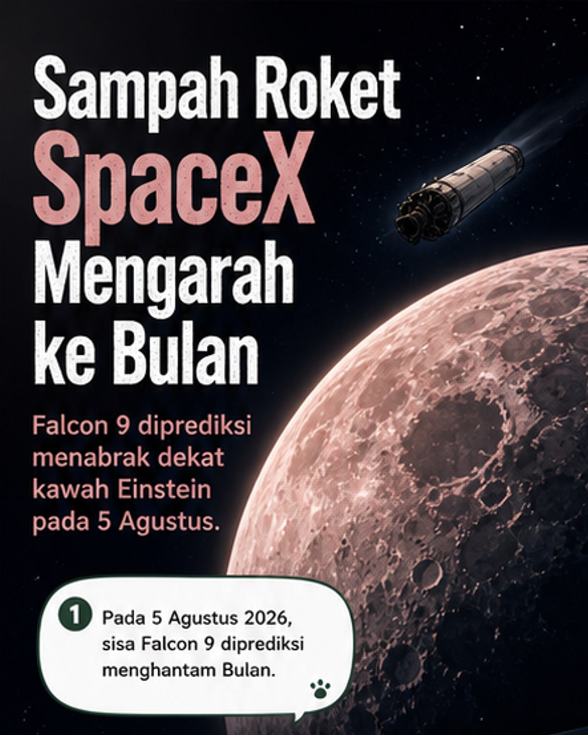 Roket SpaceX Akan Tabrak Bulan