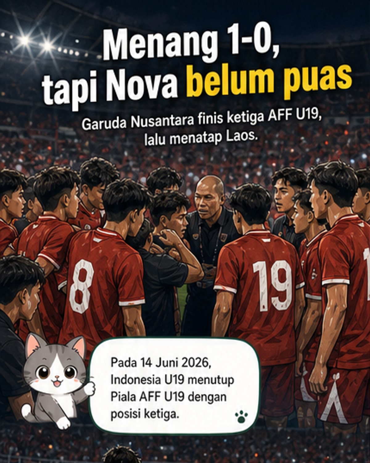 Garuda Muda Raih Posisi Ketiga