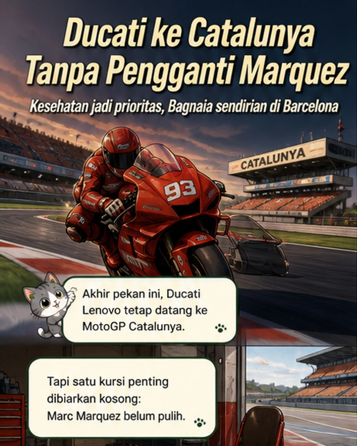 Ducati Tak Cari Pengganti Marquez di Catalunya