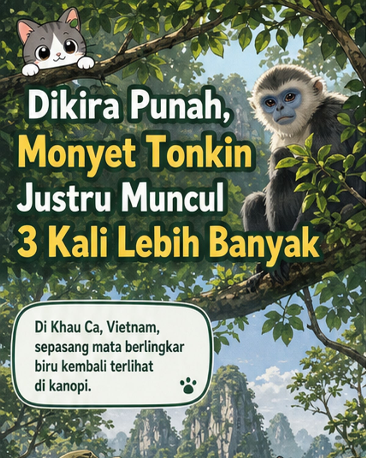 Monyet Langka Ini Bangkit dari Kepunahan