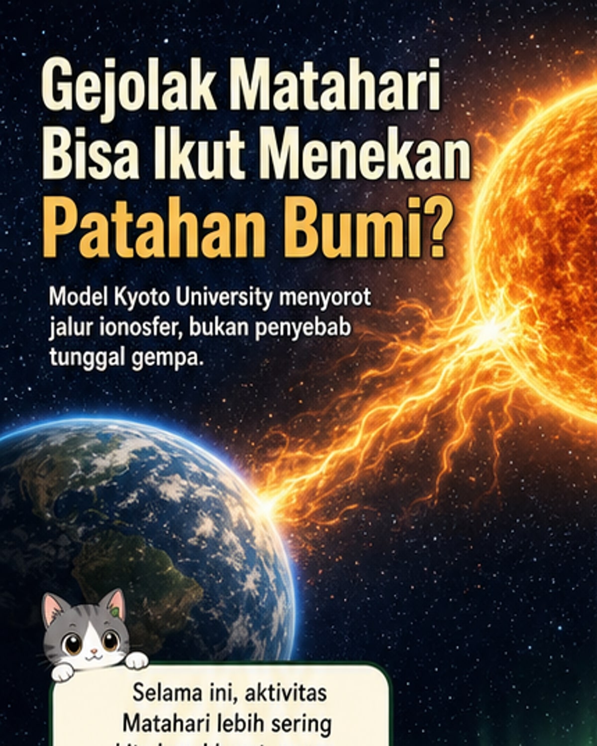 Matahari Picu Gempa? Ionosfer Jadi Kuncinya