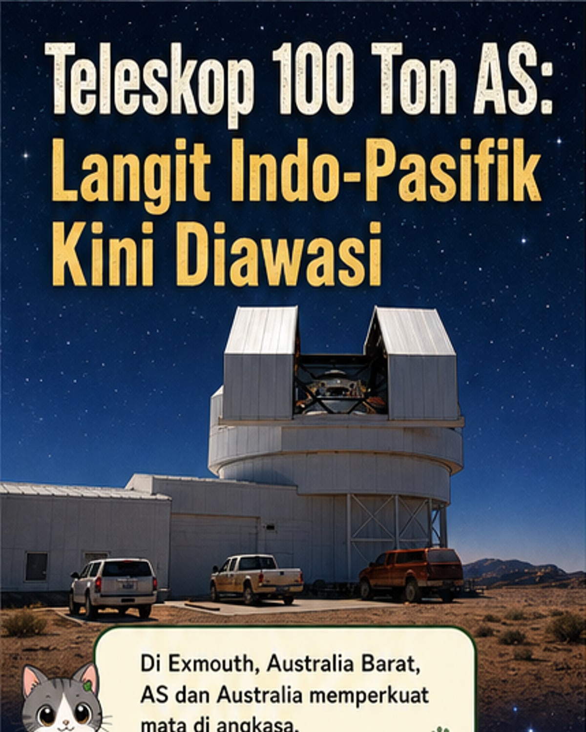 AS Operasikan Teleskop 100 Ton di Australia