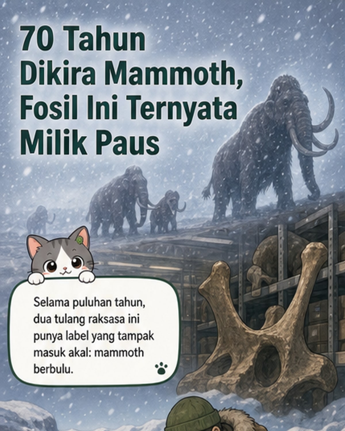Fosil Mammoth 70 Tahun Ternyata Paus