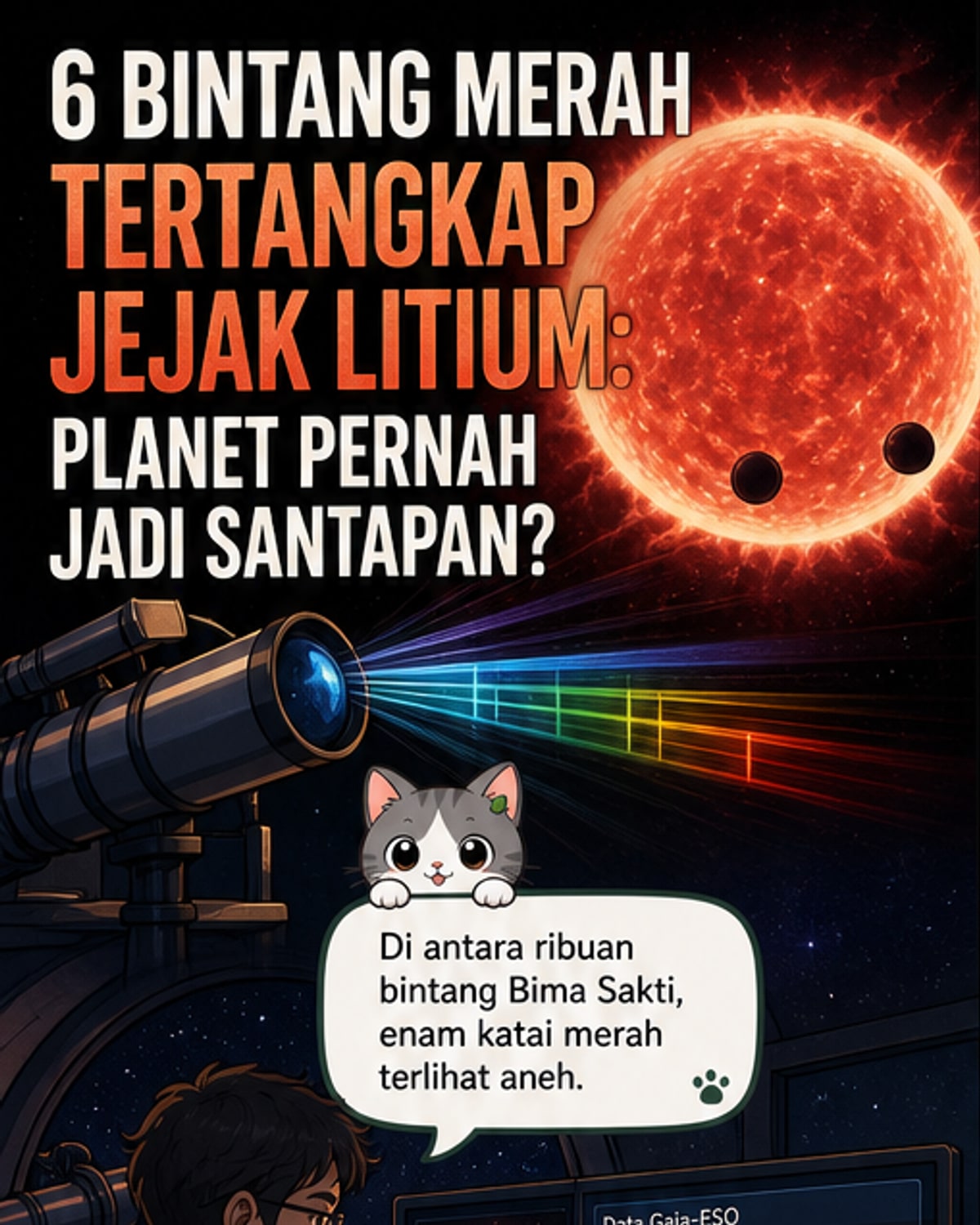 6 Bintang Merah Diduga Telan Planet