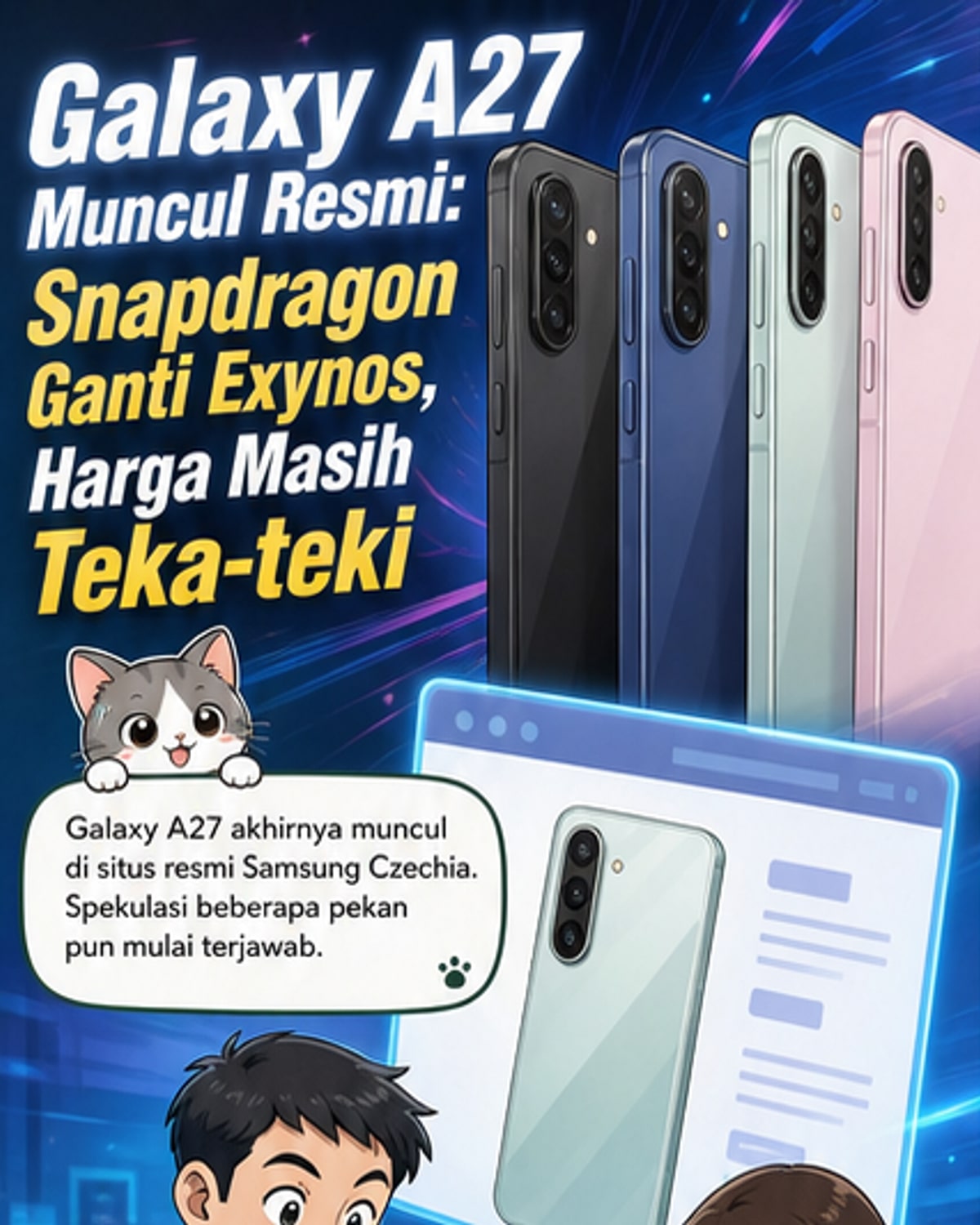 Galaxy A27 Hadir dengan Chip Snapdragon