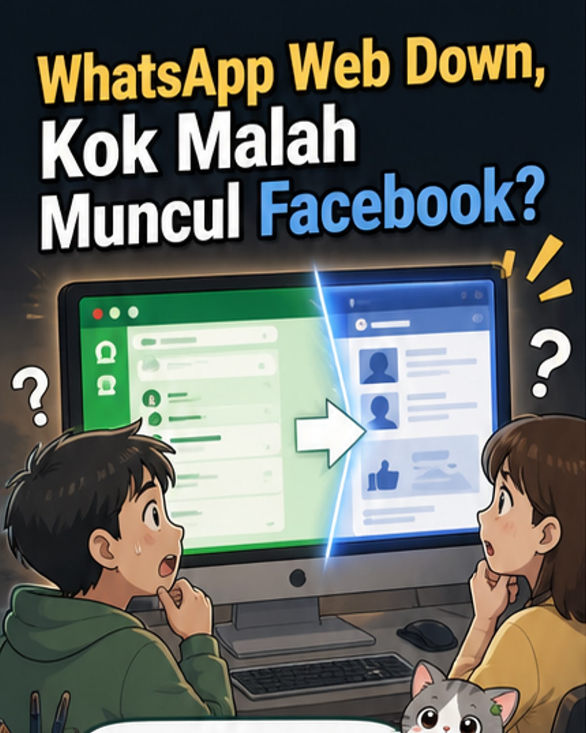 WhatsApp Web Error, Malah Arahkan ke Facebook