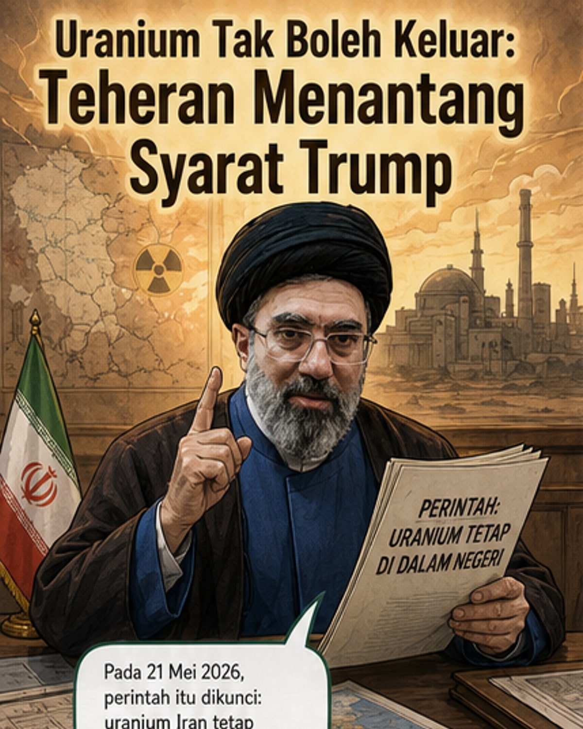 Khamenei Tegaskan Uranium Nuklir Tak Boleh Dikirim Keluar