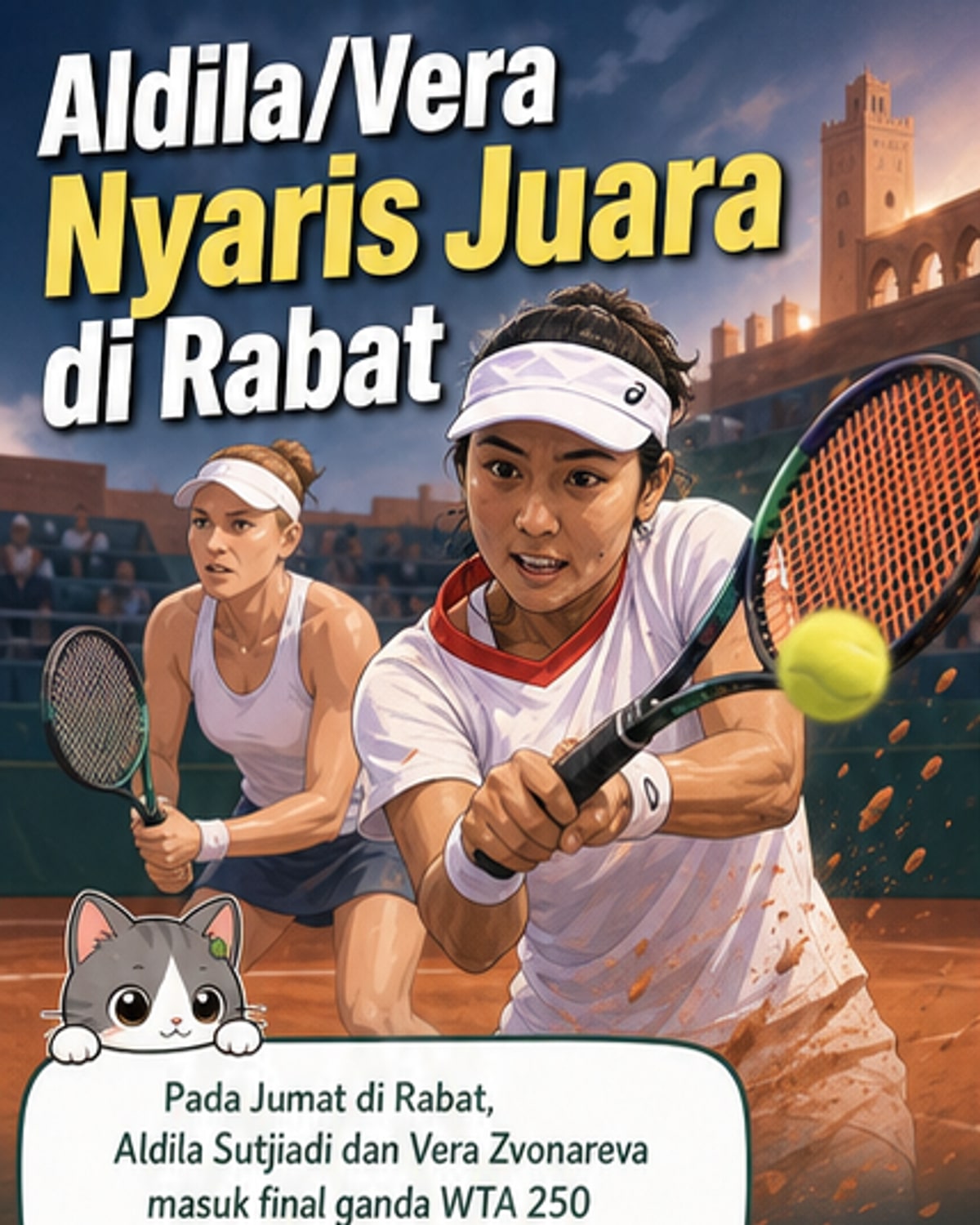 Aldila Sutjiadi ke Final Maroko Open