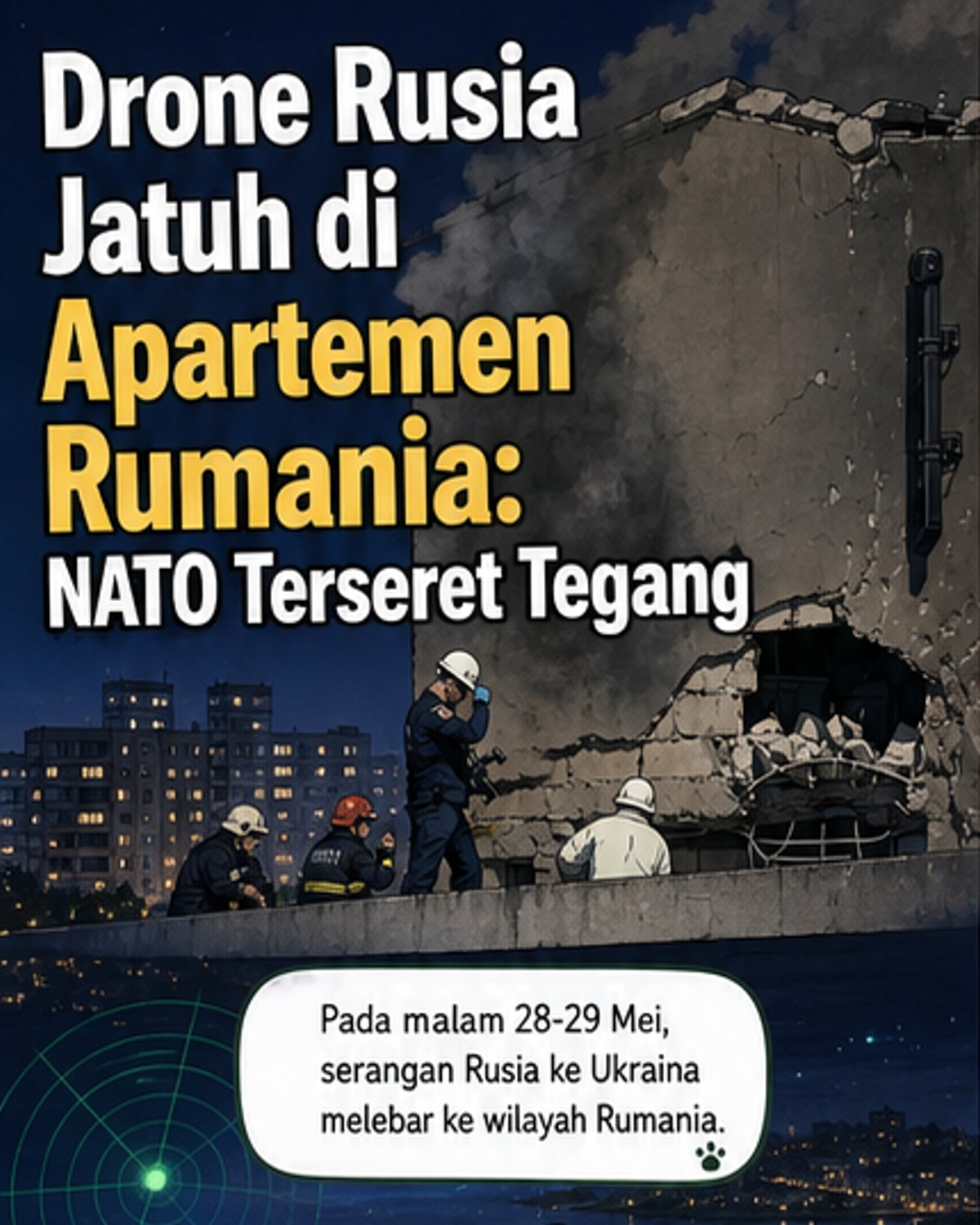 Drone Rusia Hantam Apartemen Rumania