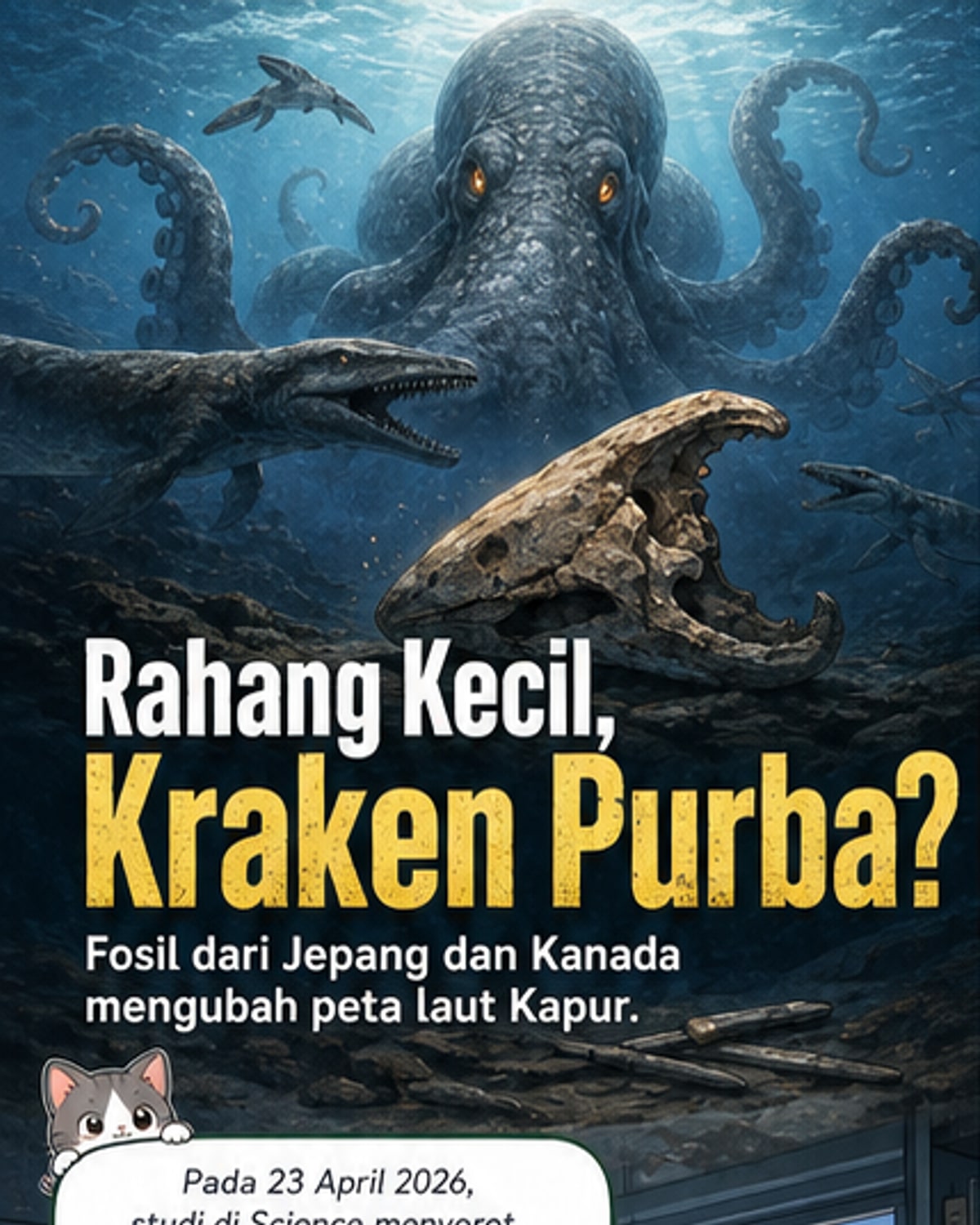 Gurita Raksasa Mirip Kraken Pernah Menghuni Lautan