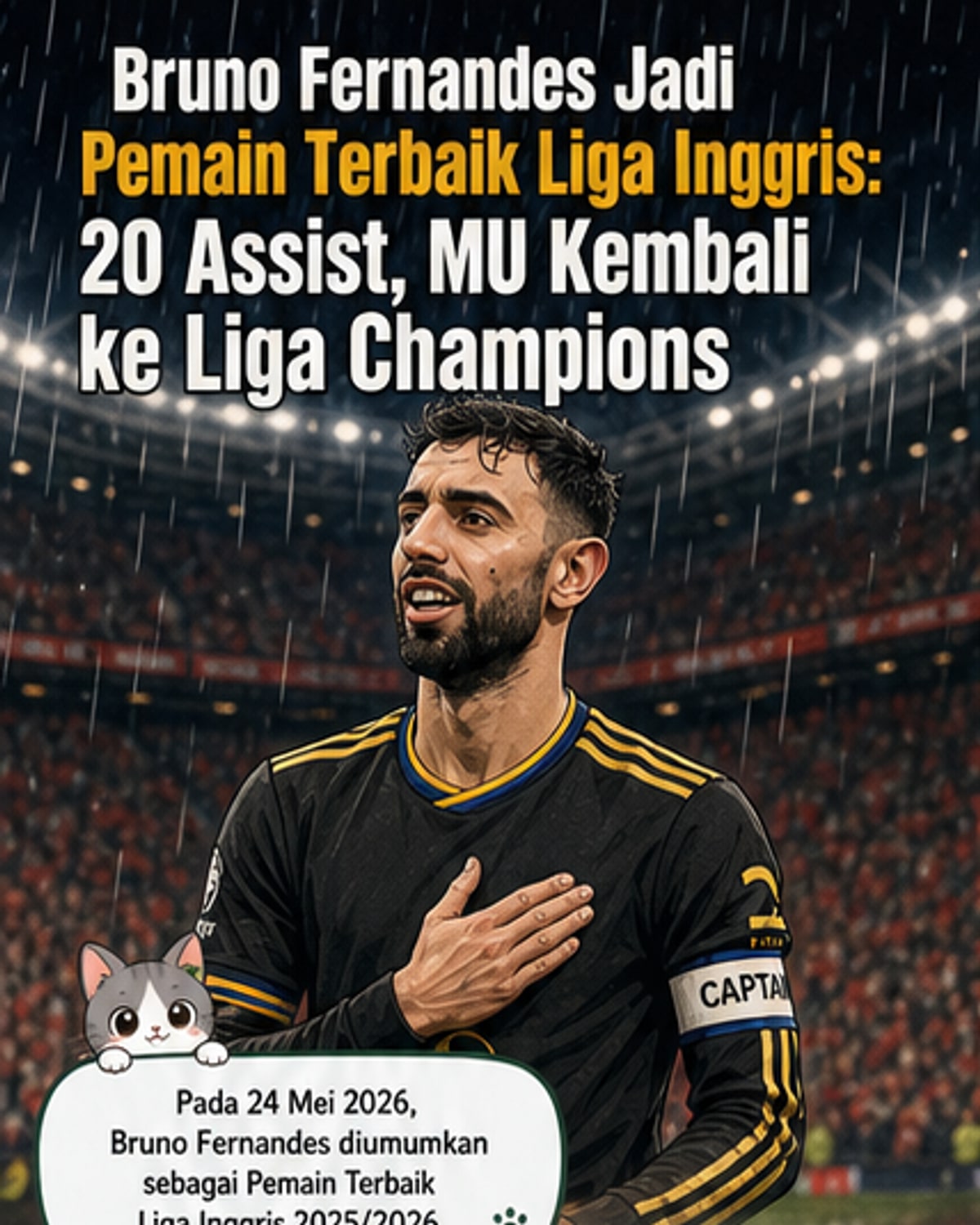 Bruno Fernandes Pemain Terbaik Liga Inggris