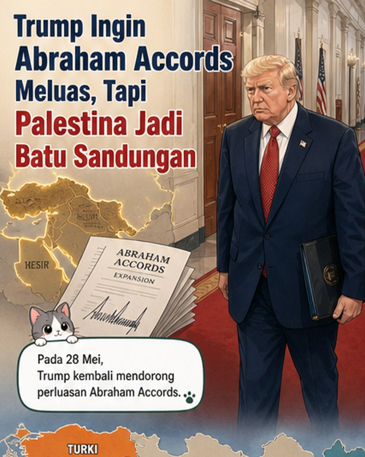 Trump Desak Negara Arab Gabung Perjanjian Abraham