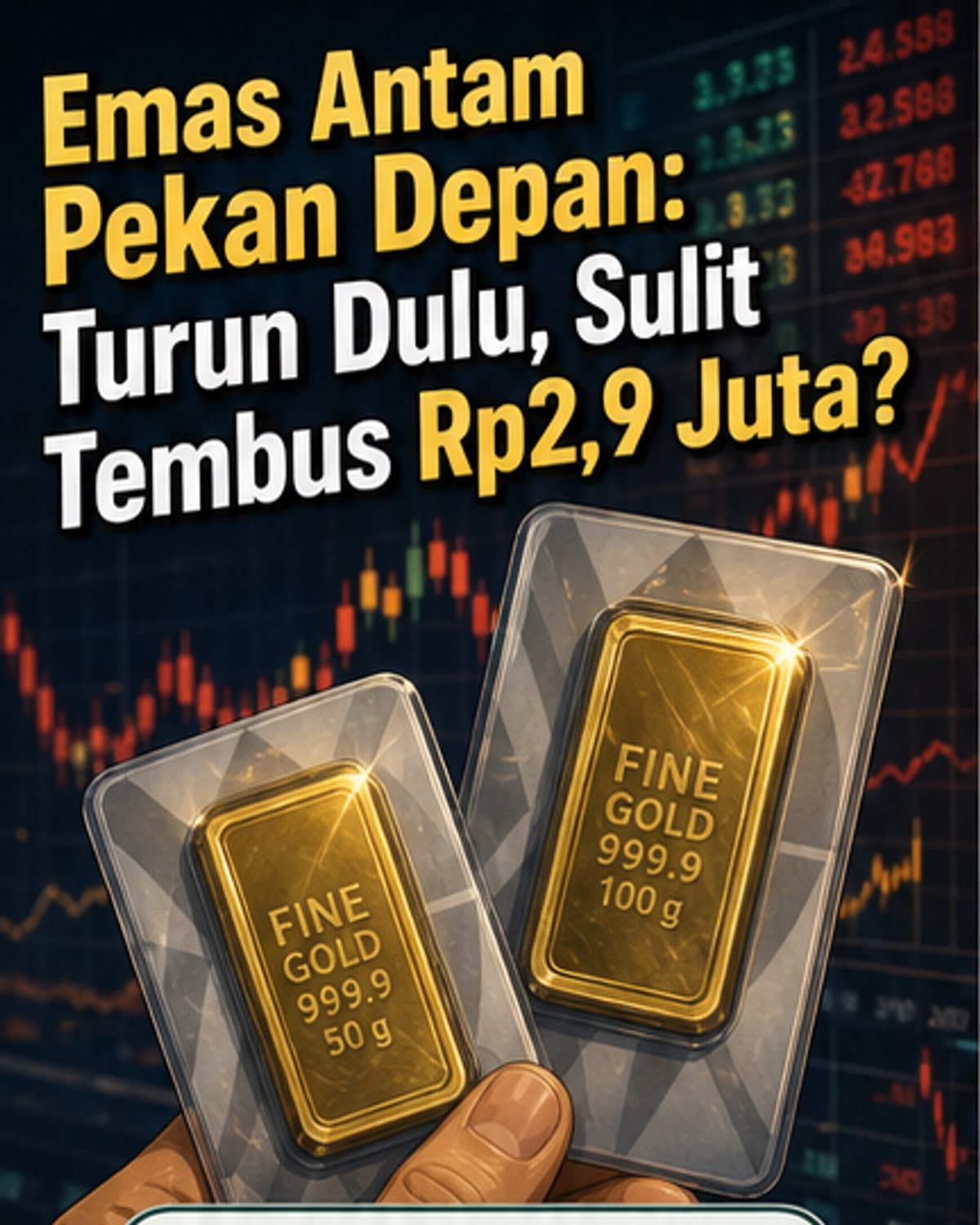 Harga Emas Antam Diprediksi Turun Pekan Depan