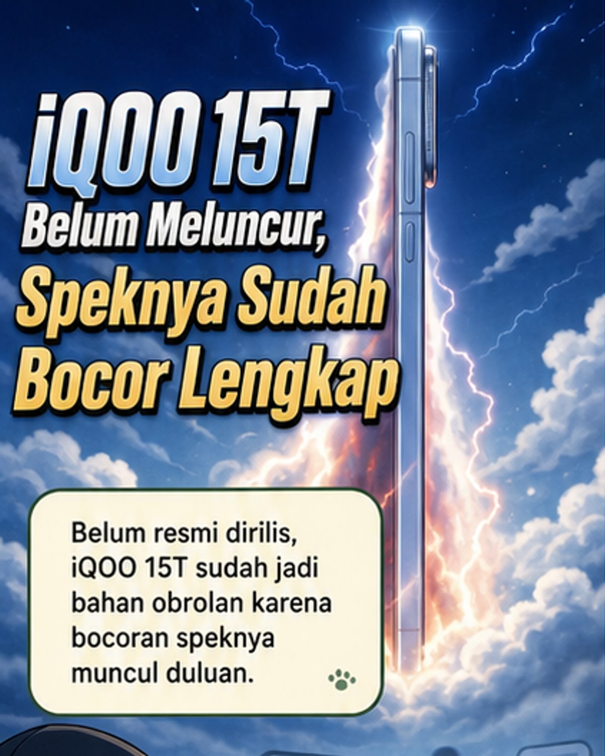 Spesifikasi iQOO 15T Bocor Sebelum Rilis