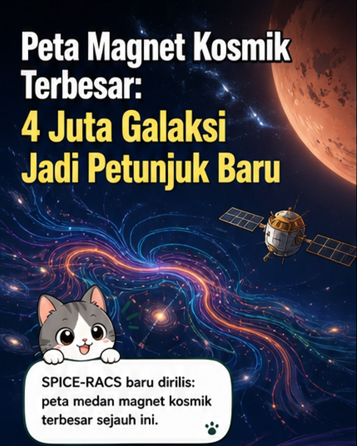 Peta medan magnet kosmik terbesar