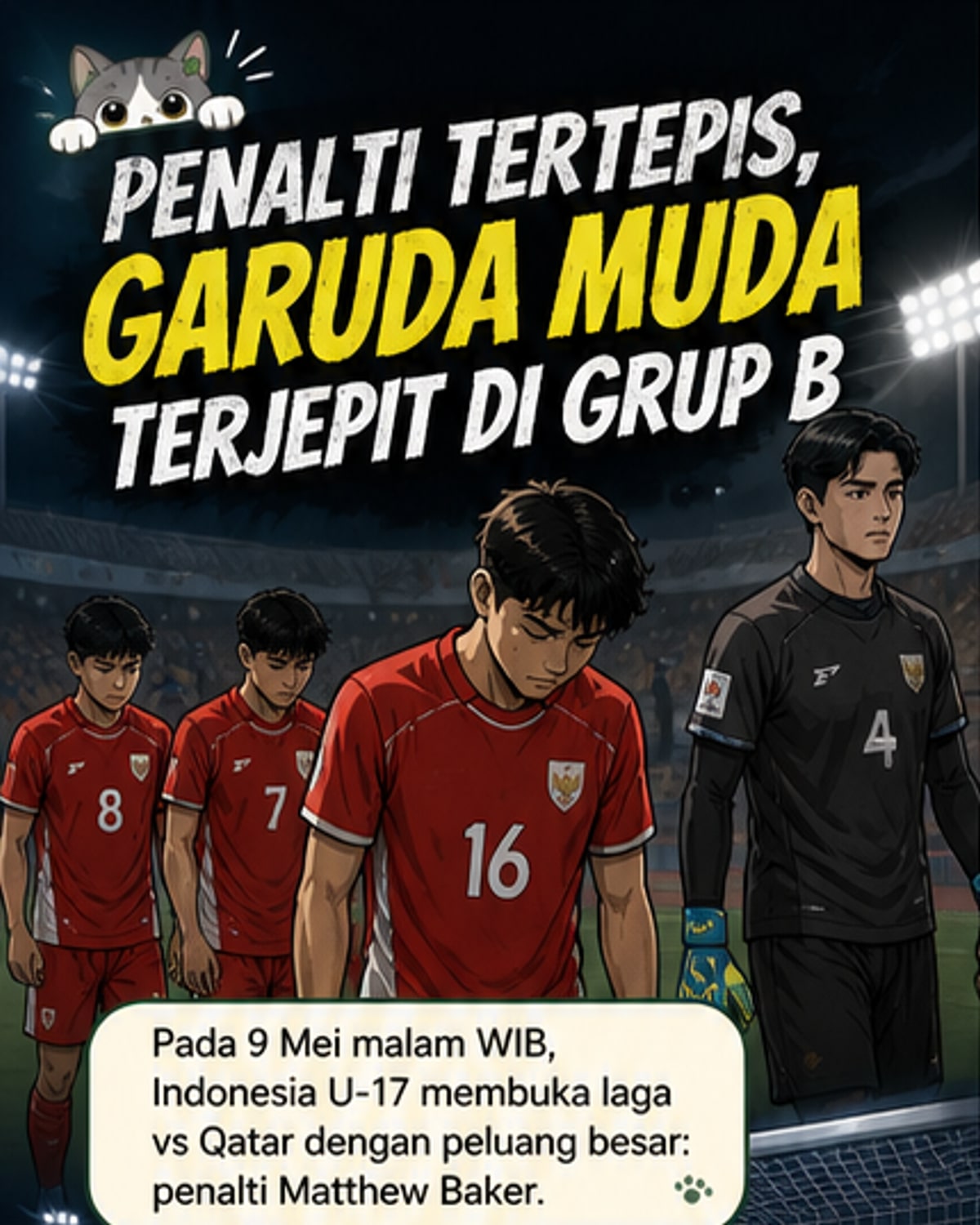 Indonesia U-17 Kalah 0-2 dari Qatar