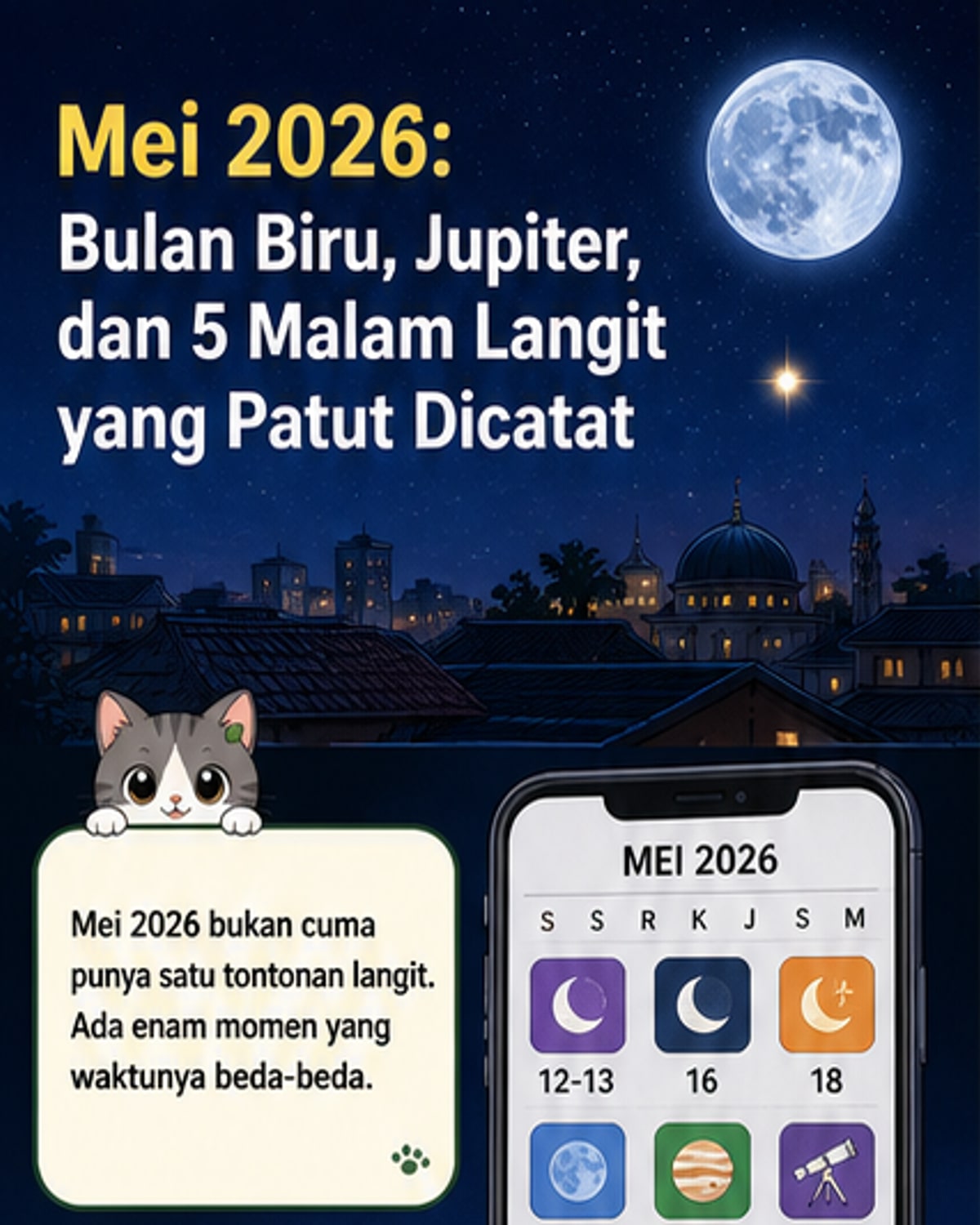 6 Fenomena Langit Mei 2026