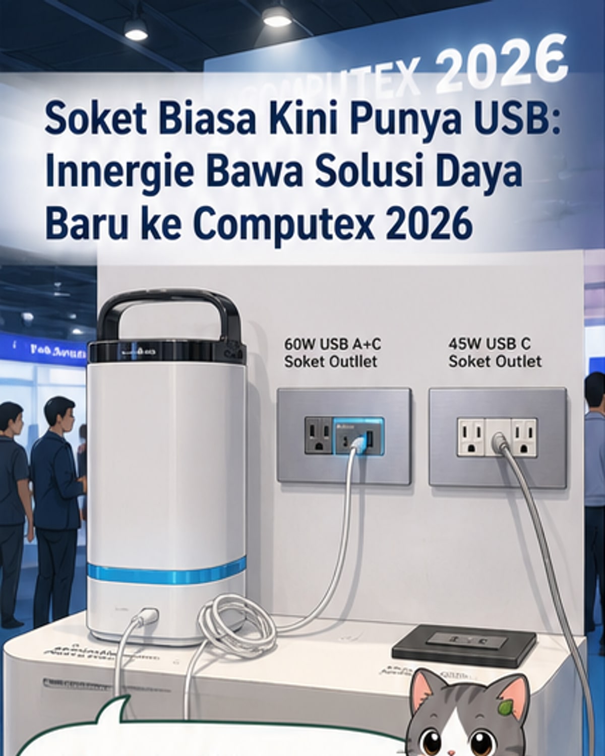 Innergie Perkenalkan Soket USB & Power Station 400Whr