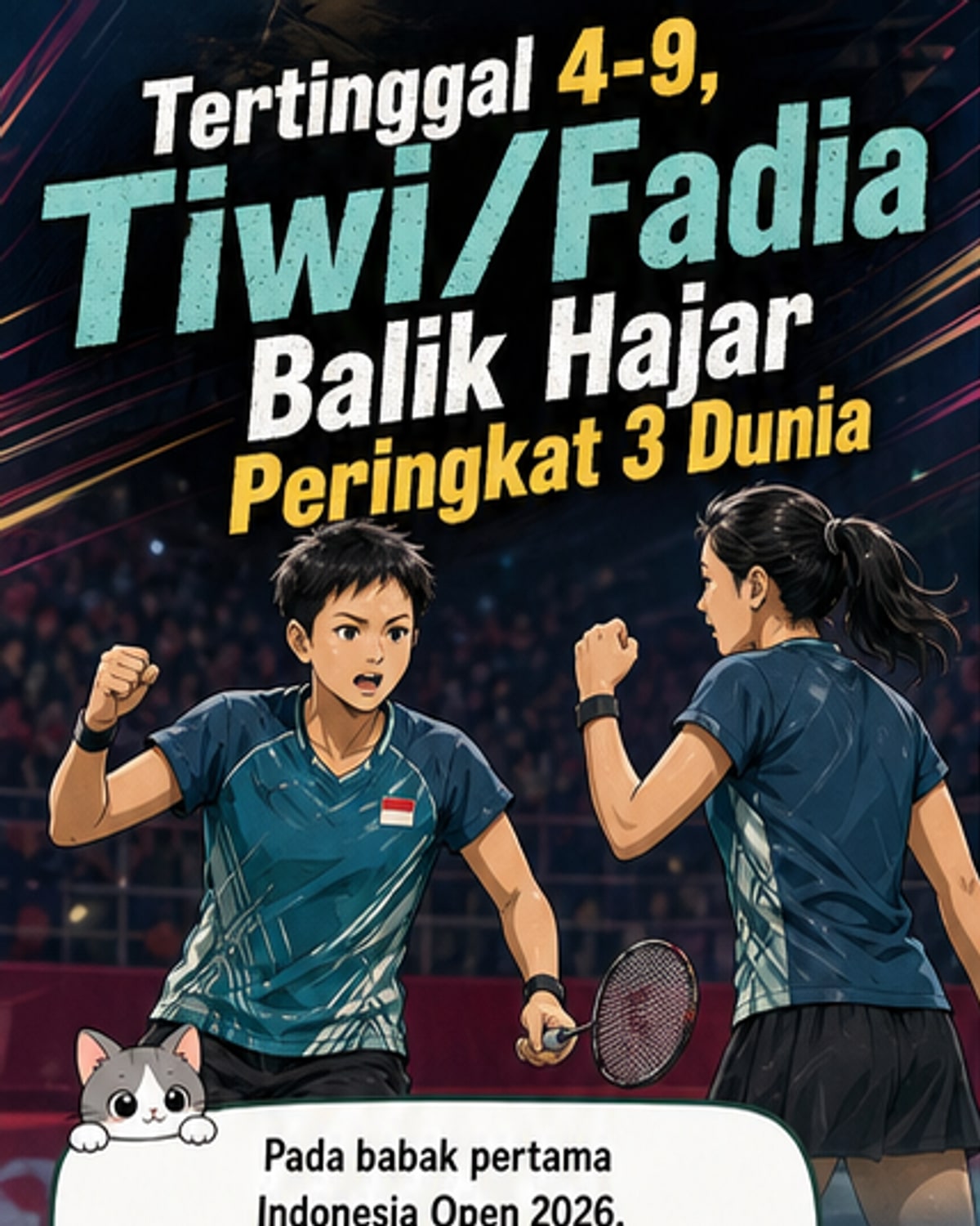 Tiwi/Fadia Taklukkan Unggulan Dunia