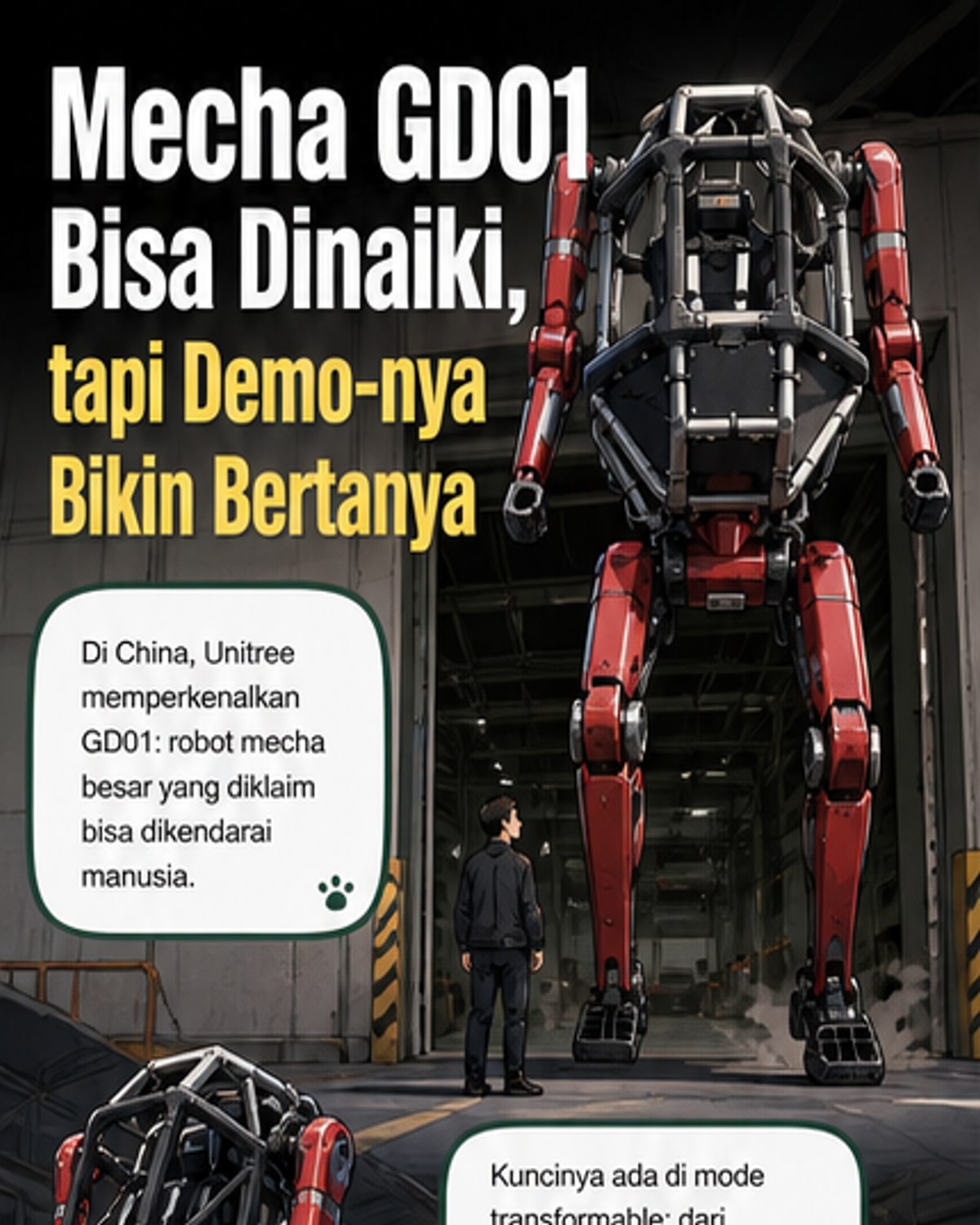 Robot Mecha GD01 Bisa Dikendarai