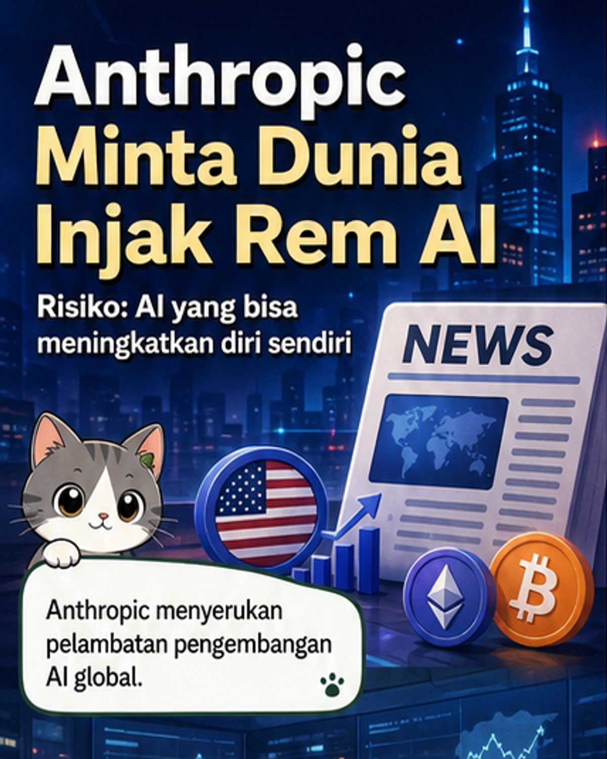 Anthropic minta jeda pengembangan AI
