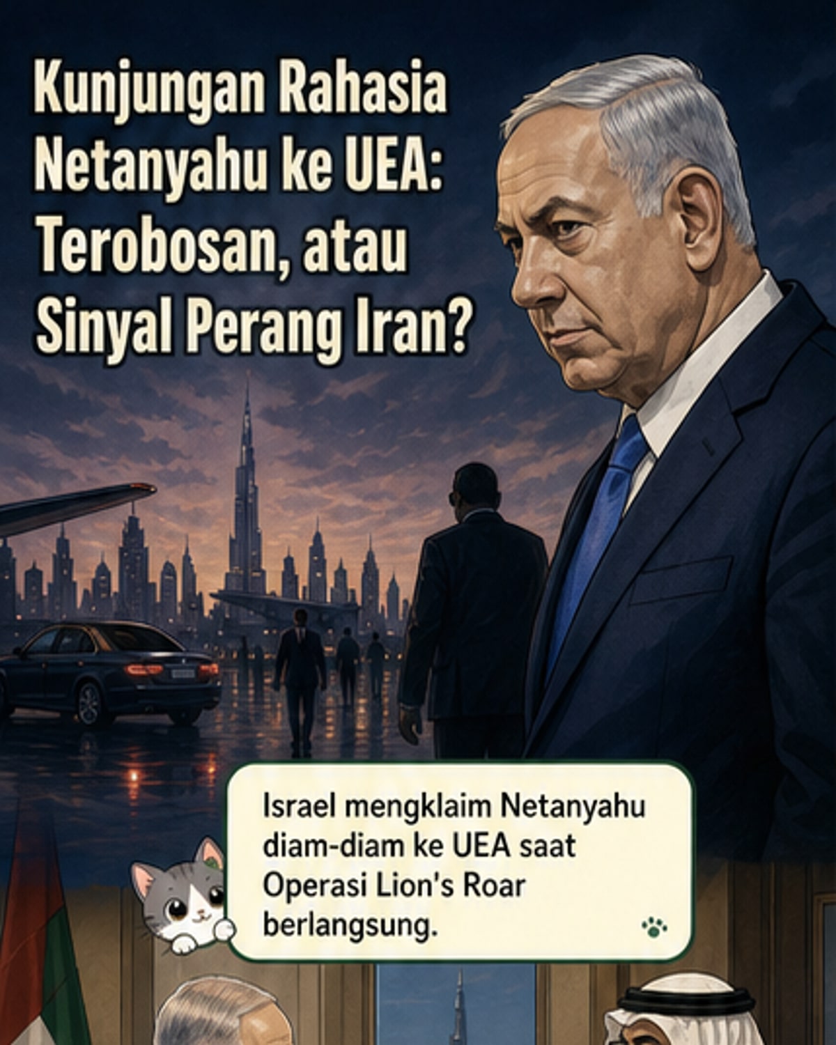 Netanyahu ke UEA Bahas Perang Iran