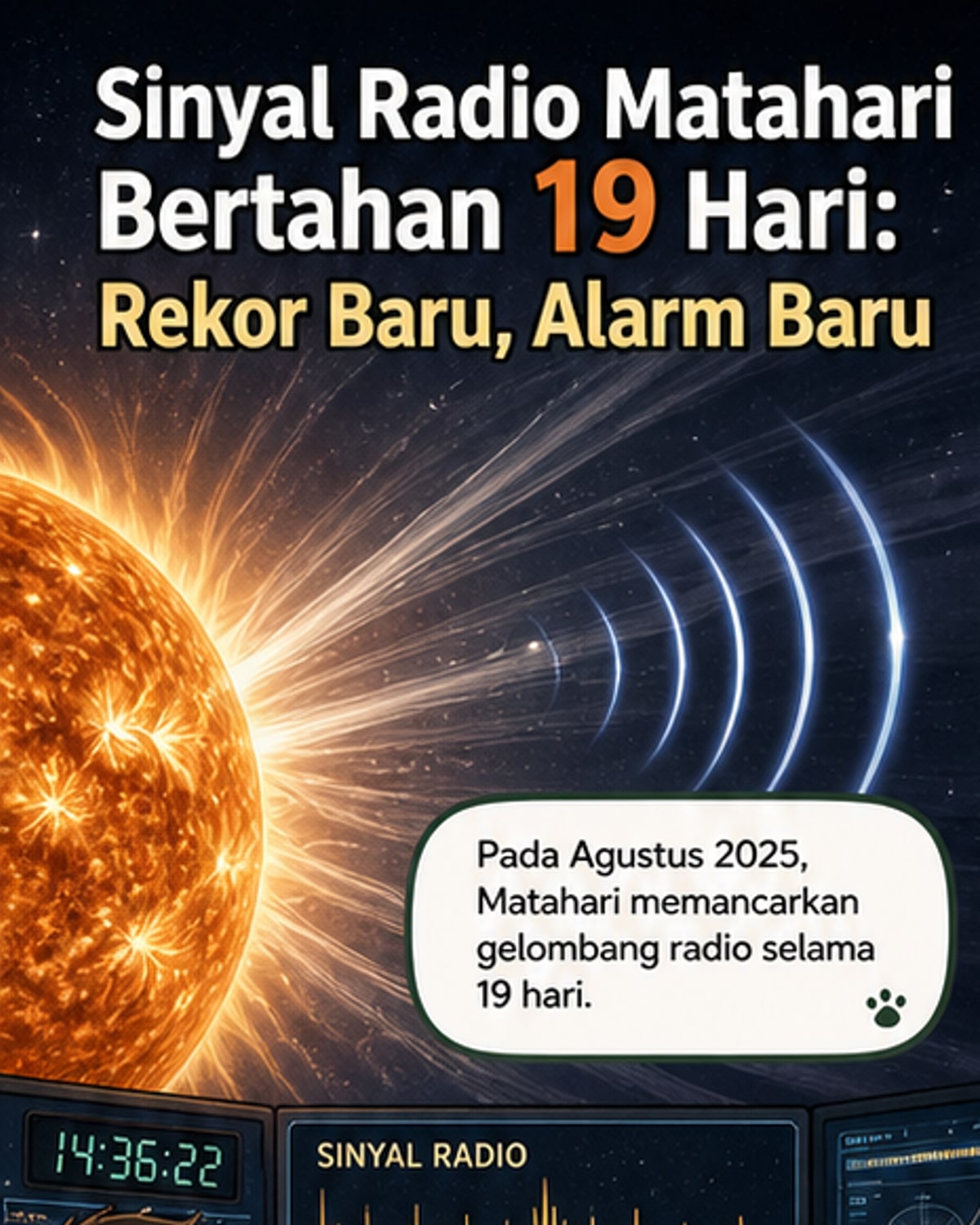 Matahari Lepaskan Semburan Radio 19 Hari