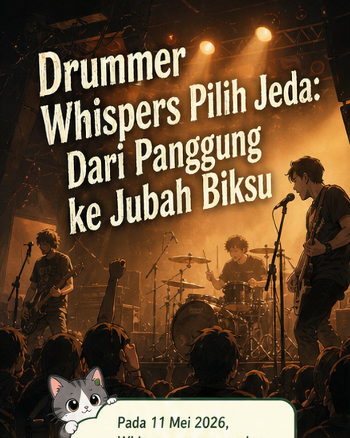 Drummer Whispers Jadi Biksu Sementara