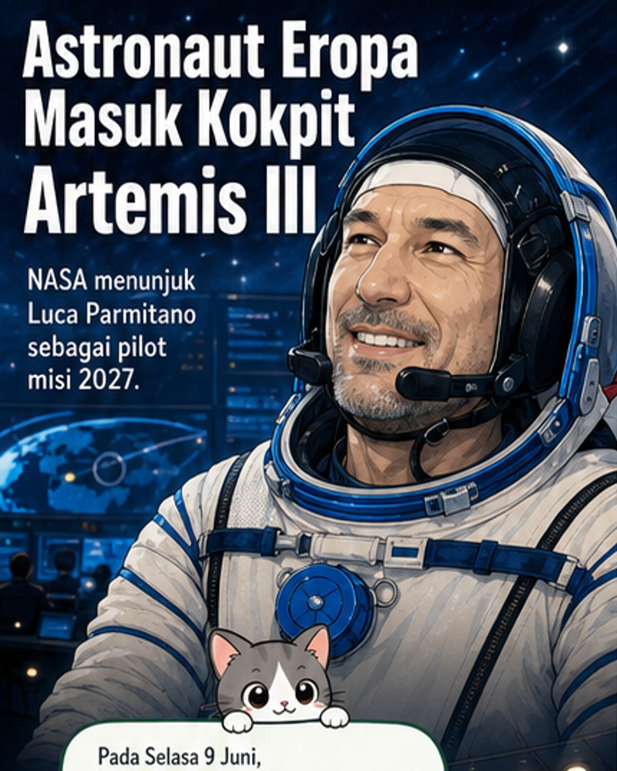 Italia Terbang ke Bulan lewat Misi NASA