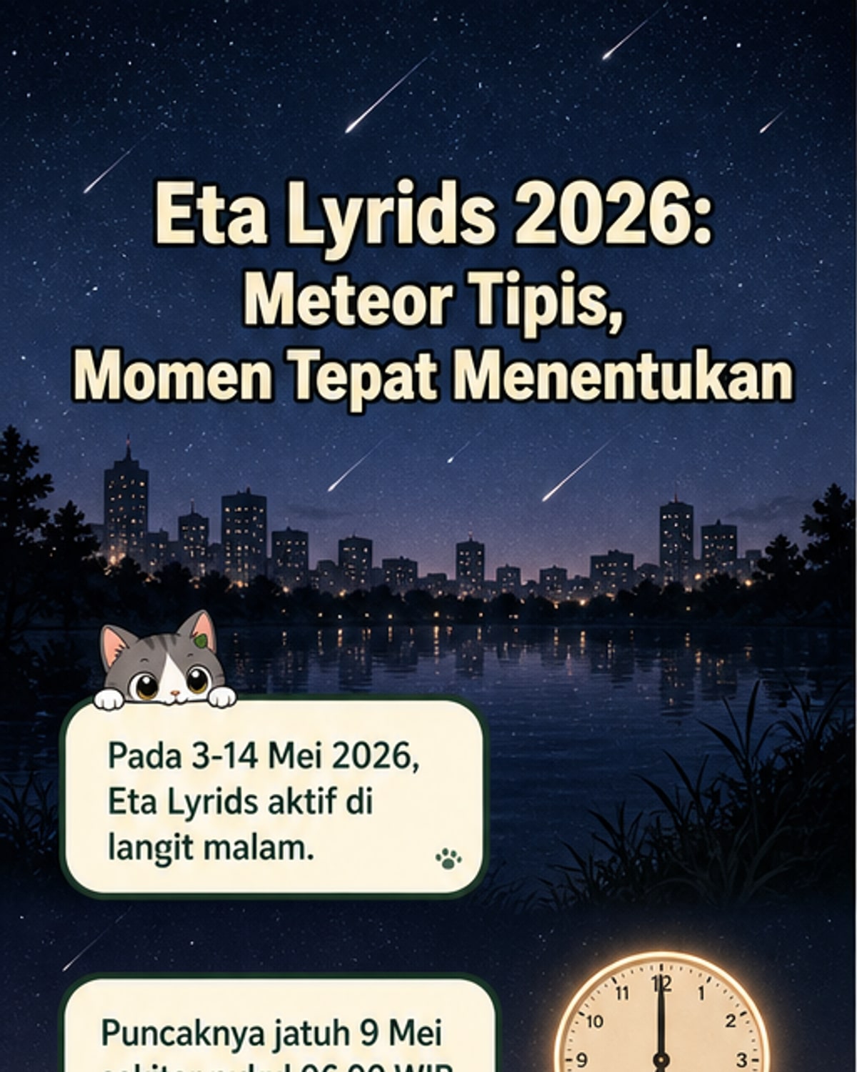 Hujan Meteor Eta Lyrids Muncul di Mei 2026