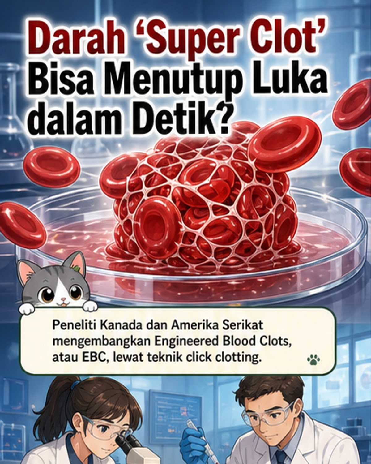 Super Clot: Darah Buatan Hentikan Pendarahan dalam Detik