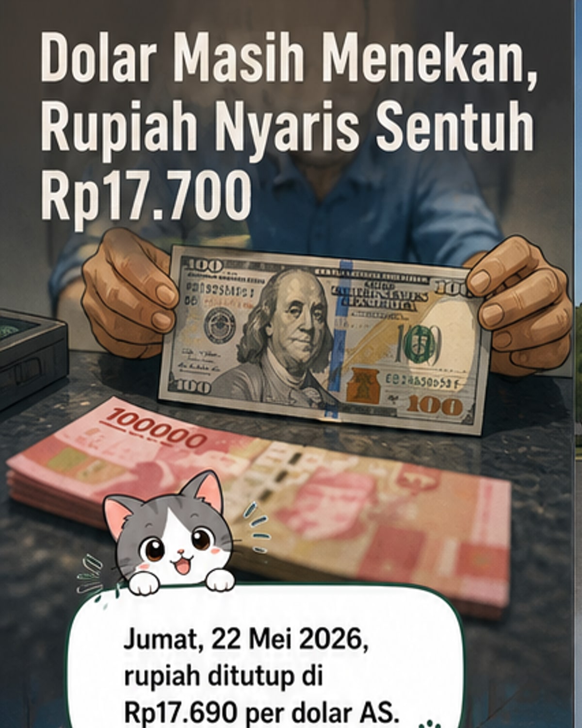 Rupiah Melemah ke Rp17.690/US$