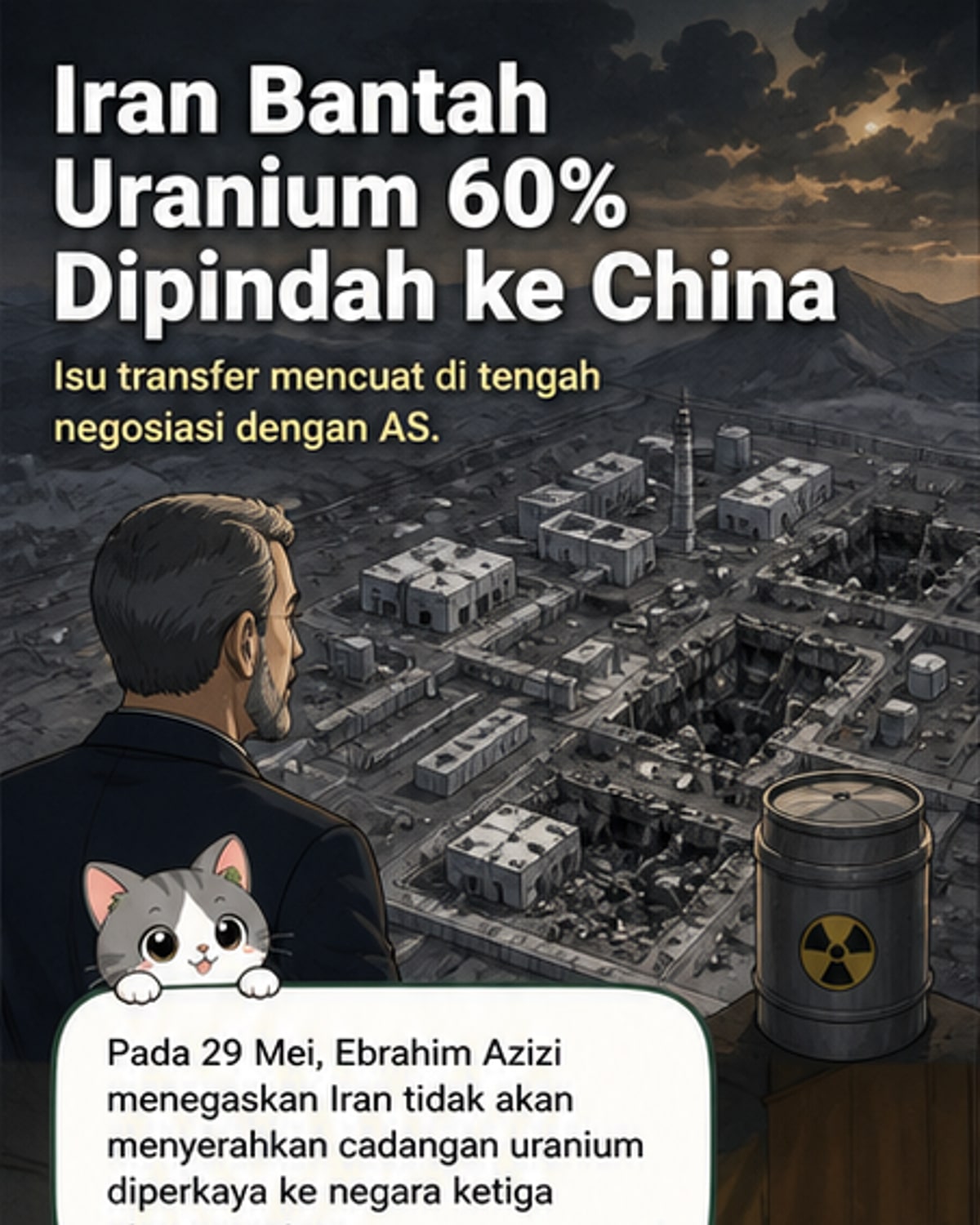 Iran Tegas Bantah Serahkan Uranium Nuklir