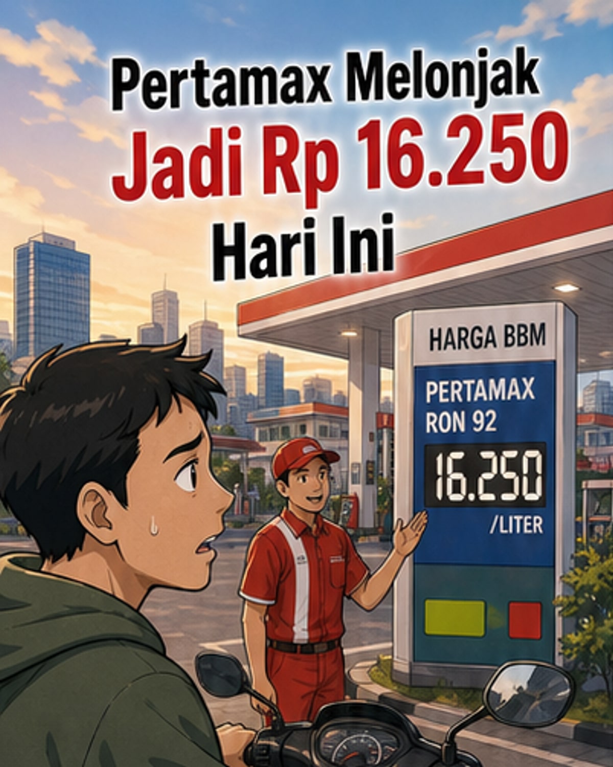 Harga Pertamax Naik Jadi Rp16.250/L