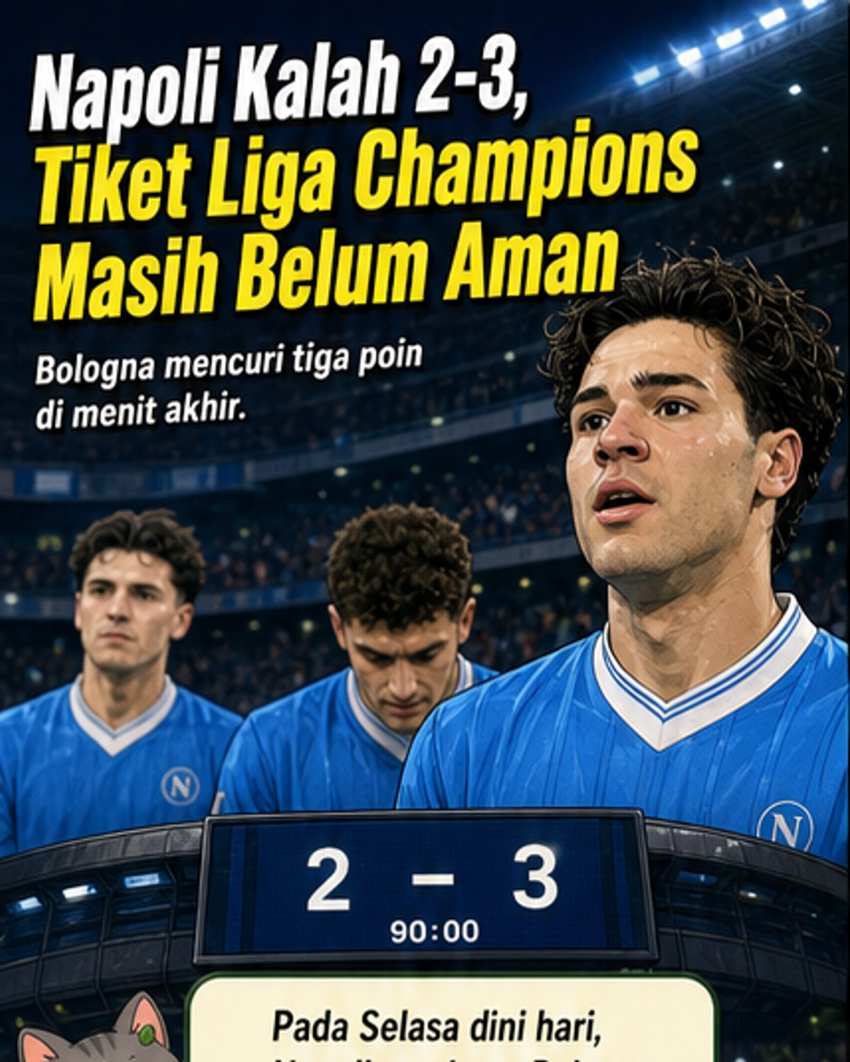 Napoli Terpeleset, Tiket UCL Terbuka