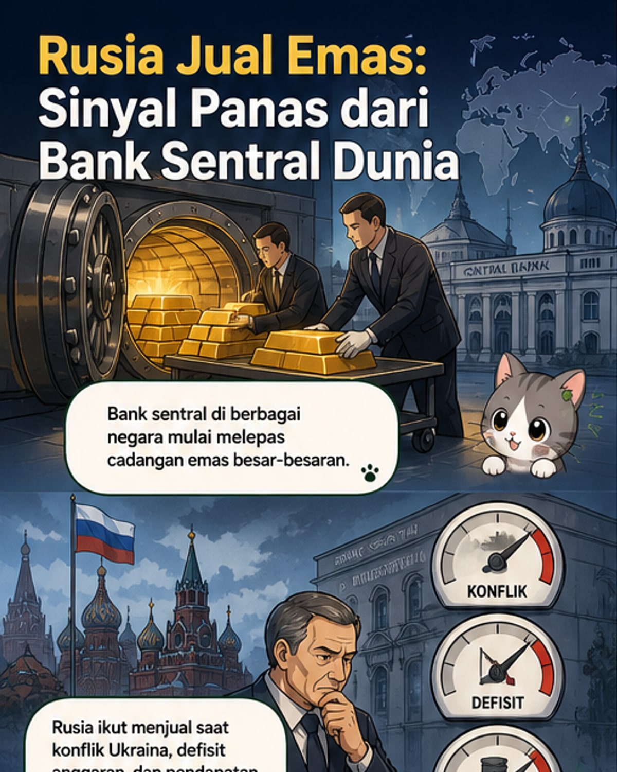 Bank Sentral Global Jual Cadangan Emas