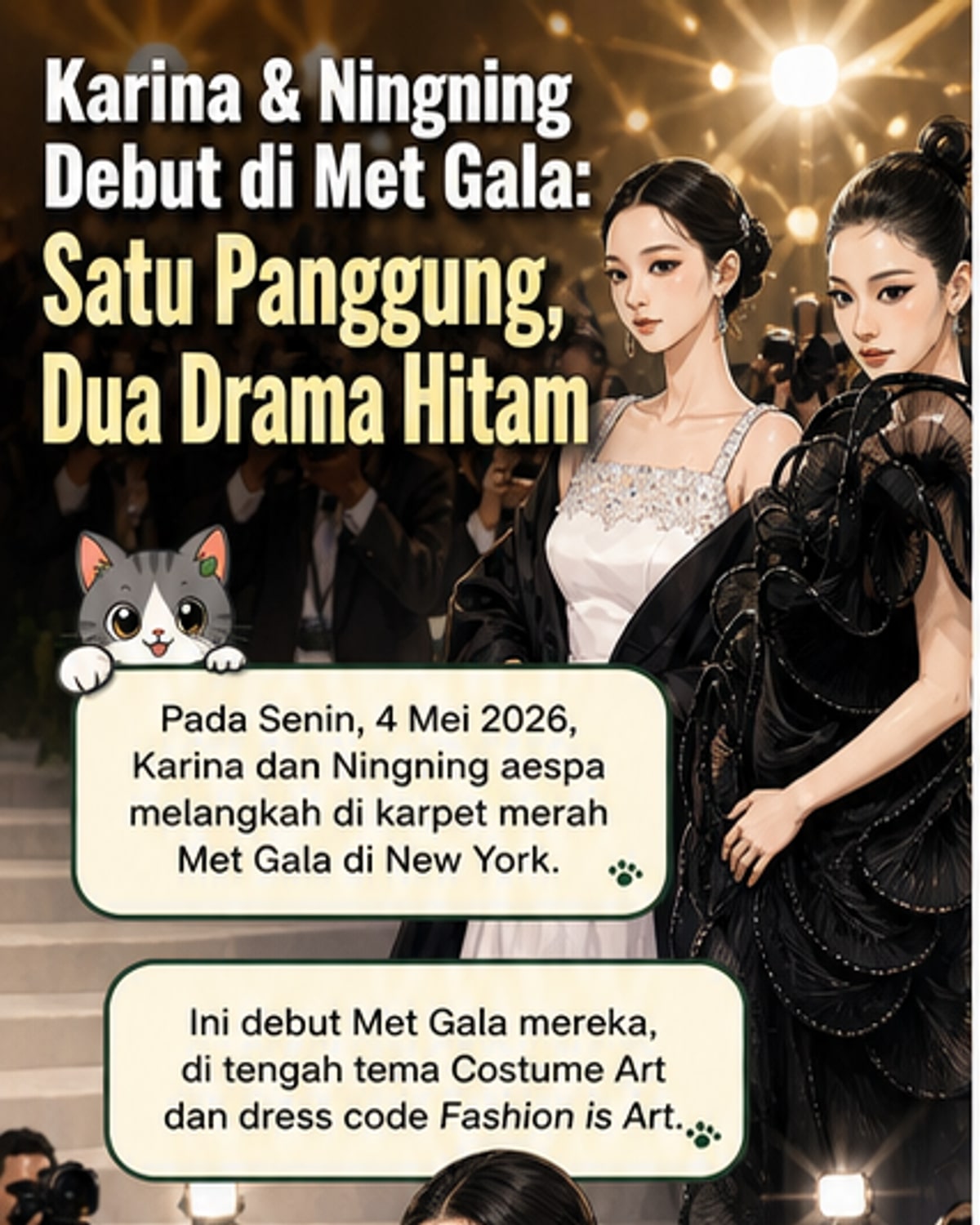 Karina dan Ningning di Met Gala 2026